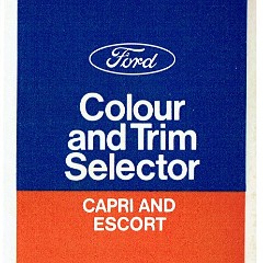 1971 Ford Capri and Escort Colour Folder