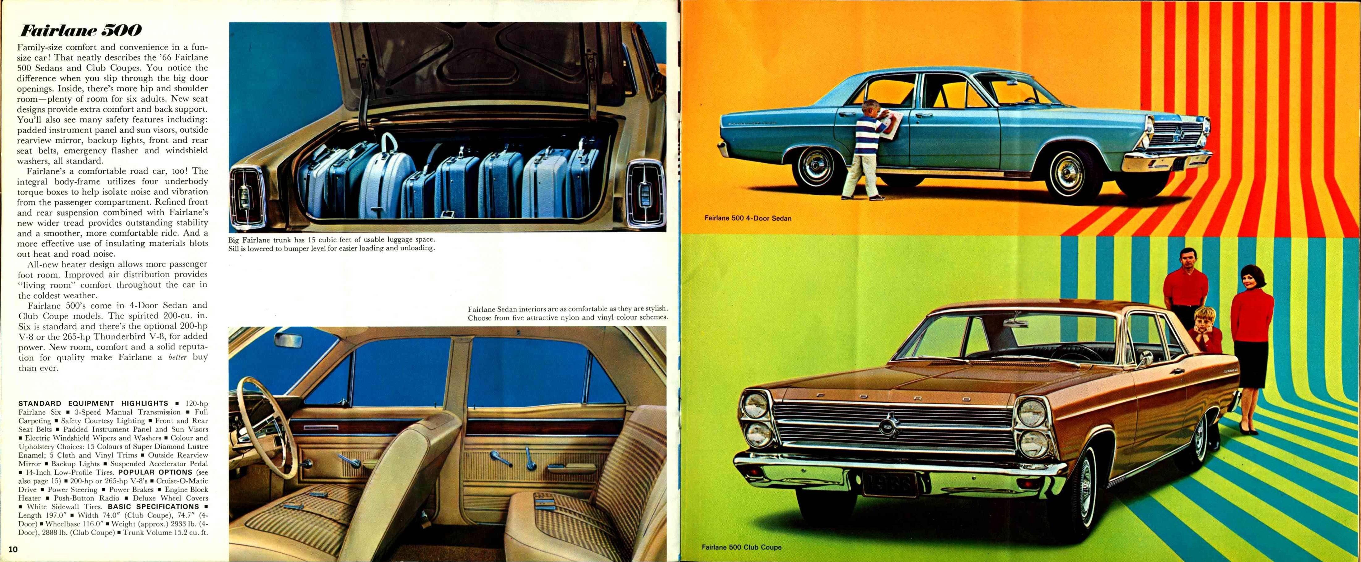 1966 Ford Fairlane Brochure Canada 10-11
