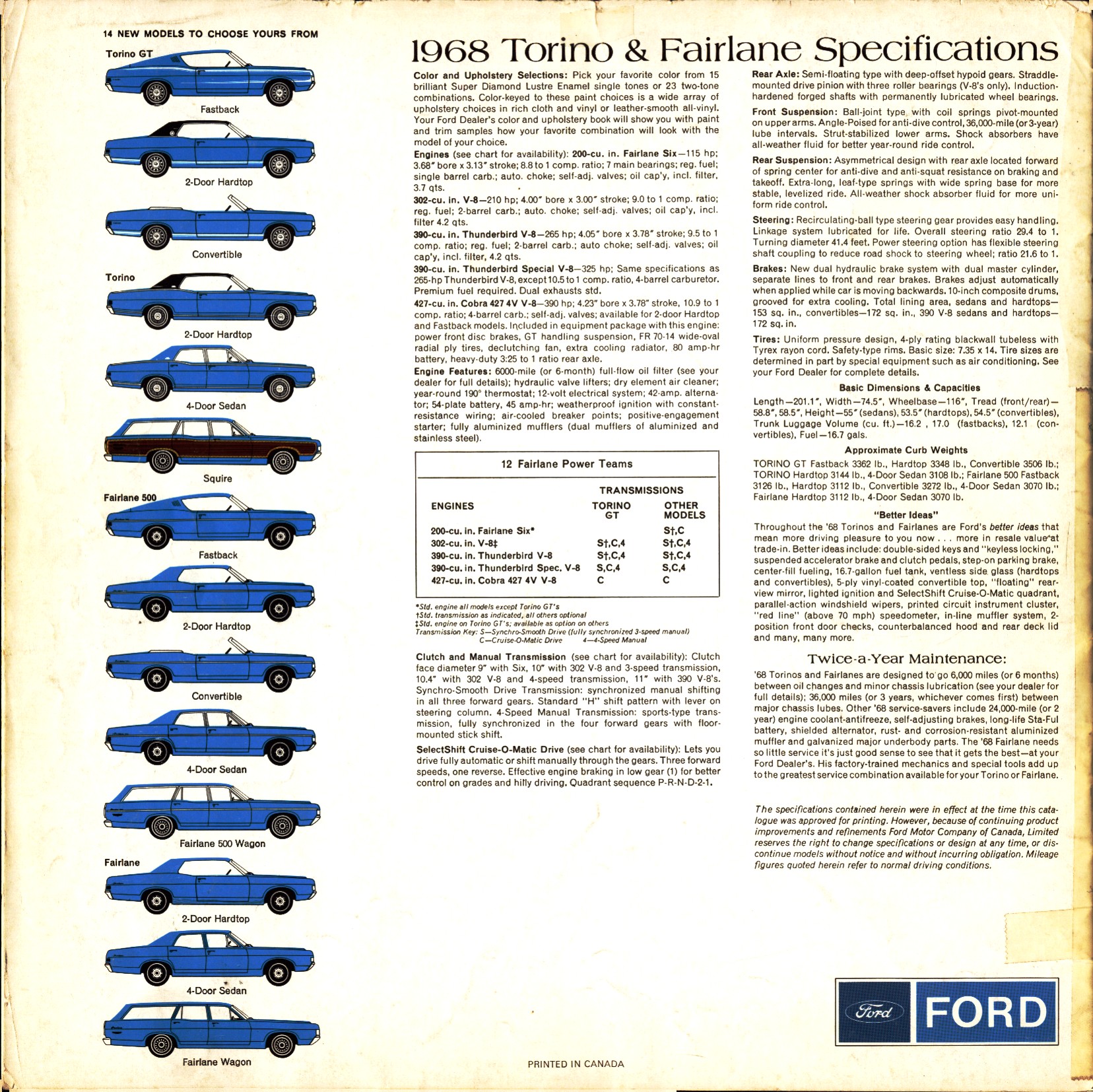 1968 Ford Torino and Fairlane Brochure Canada 18
