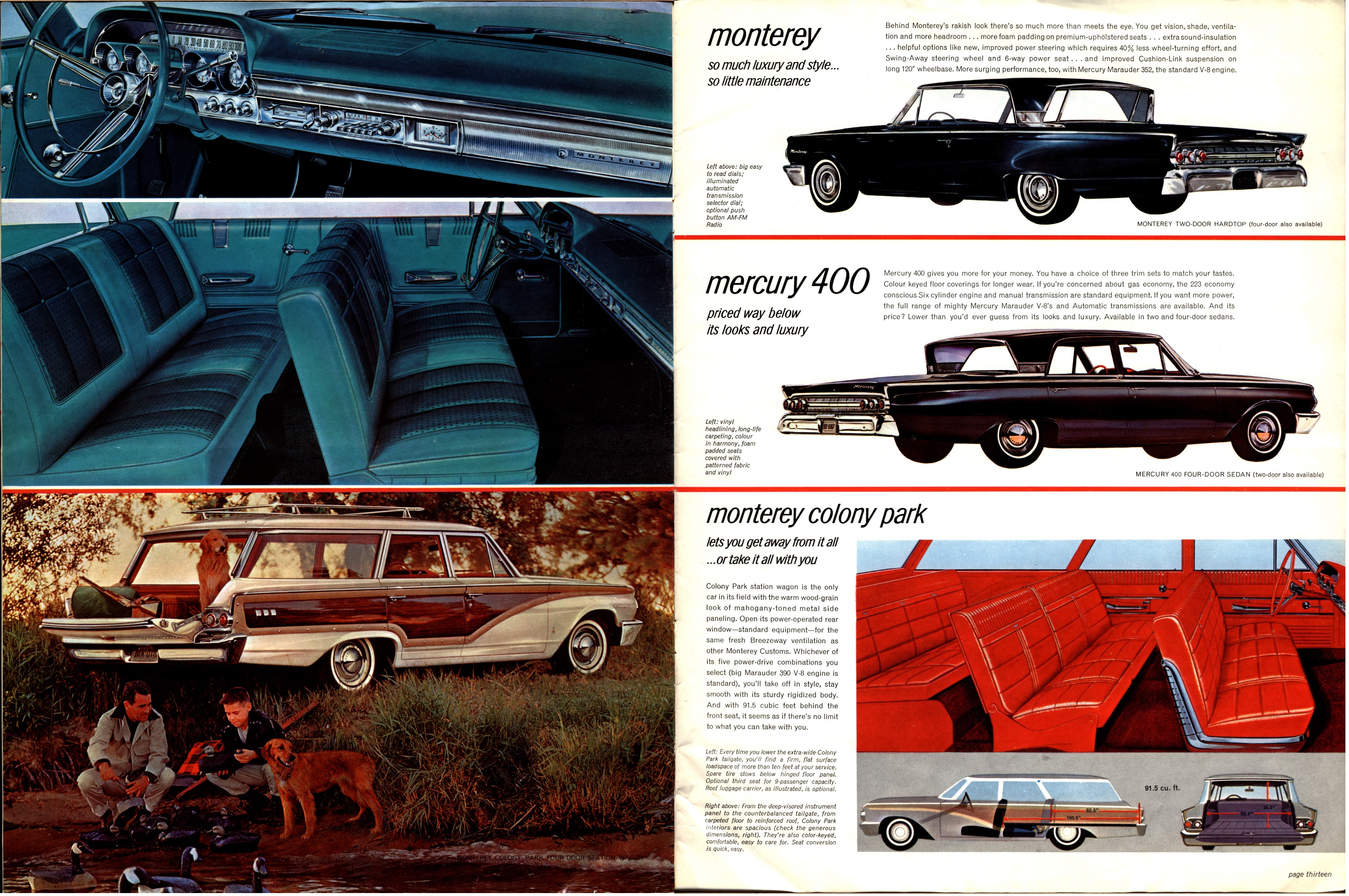 1963 Mercury Full Line Brochure Canada 12-13