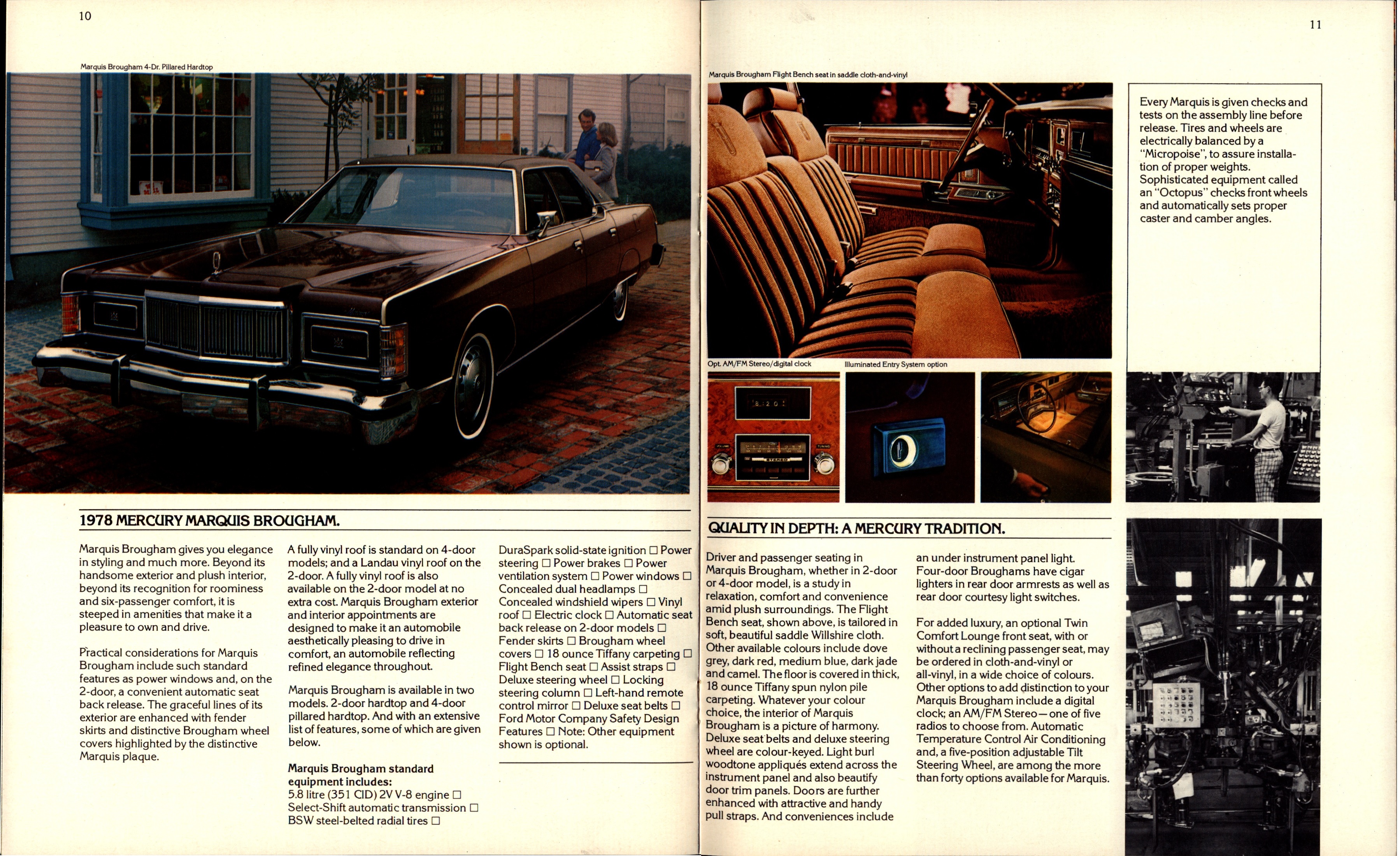 1978 Mercury Marquis Brochure (Cdn) 10-11