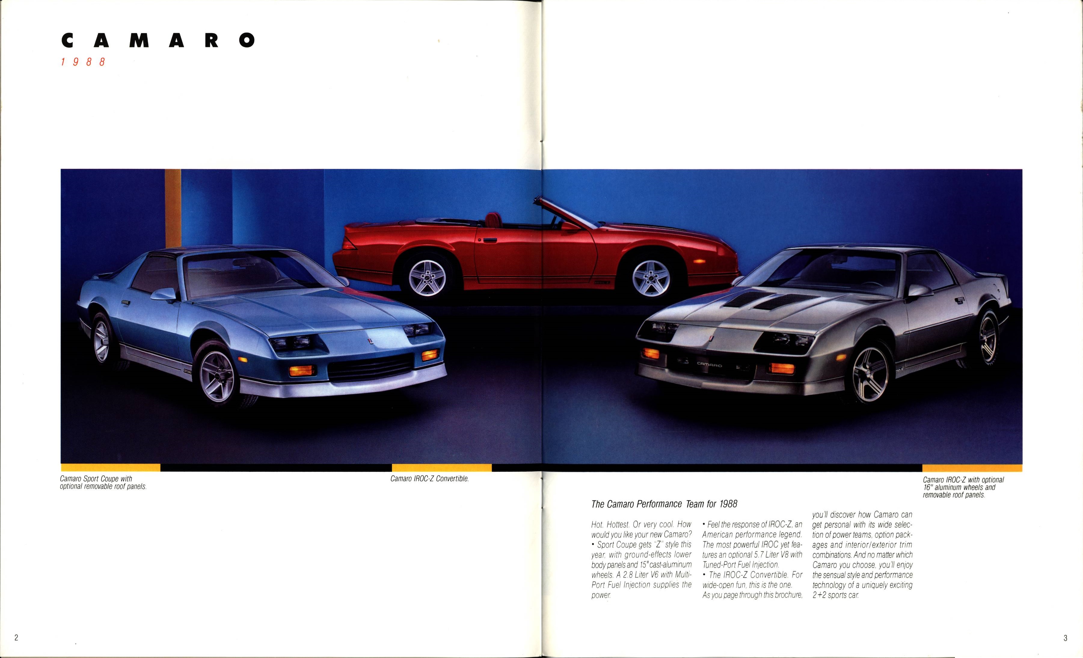 1988 Chevrolet Camaro Brochure 02-03
