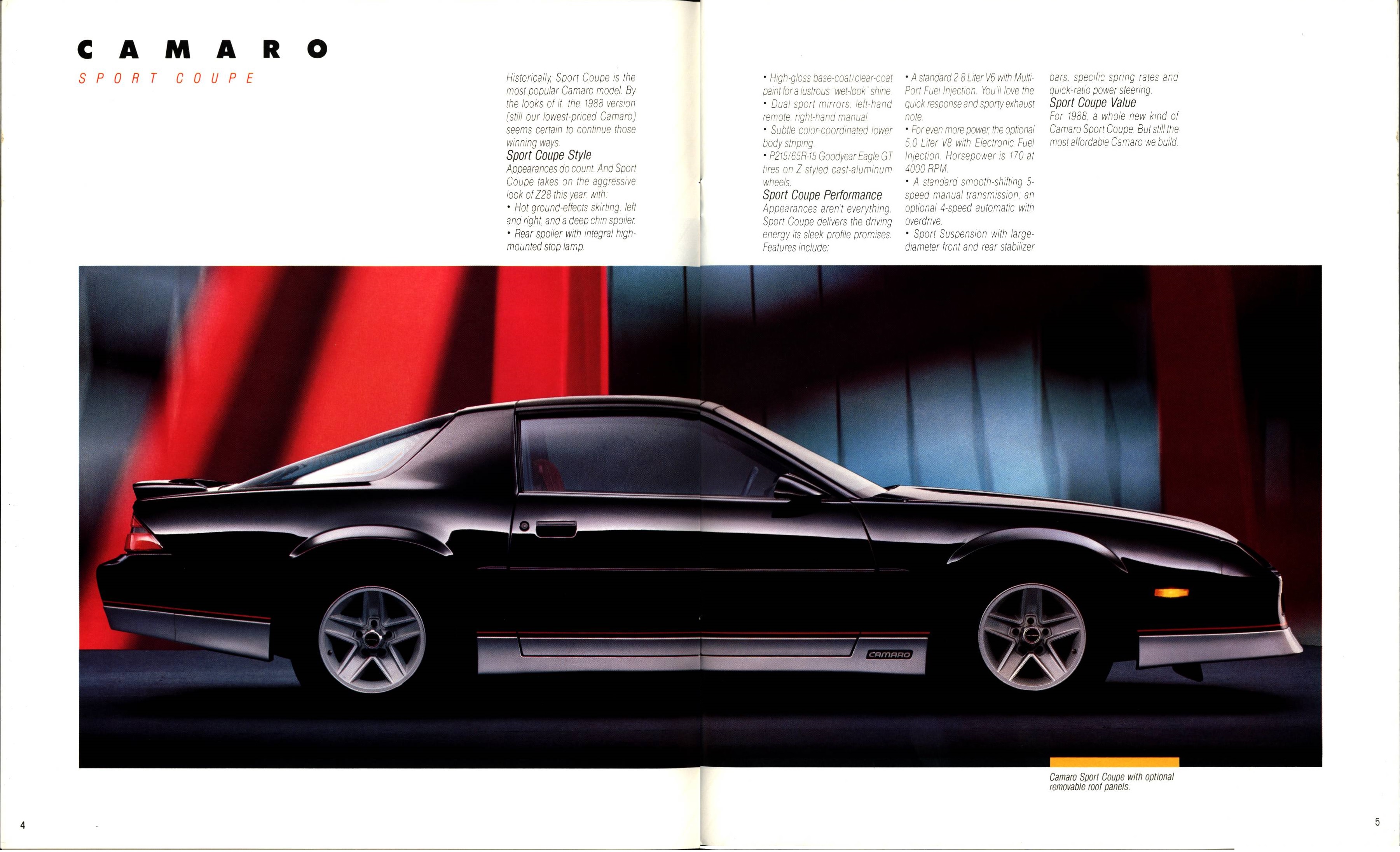1988 Chevrolet Camaro Brochure 04-05