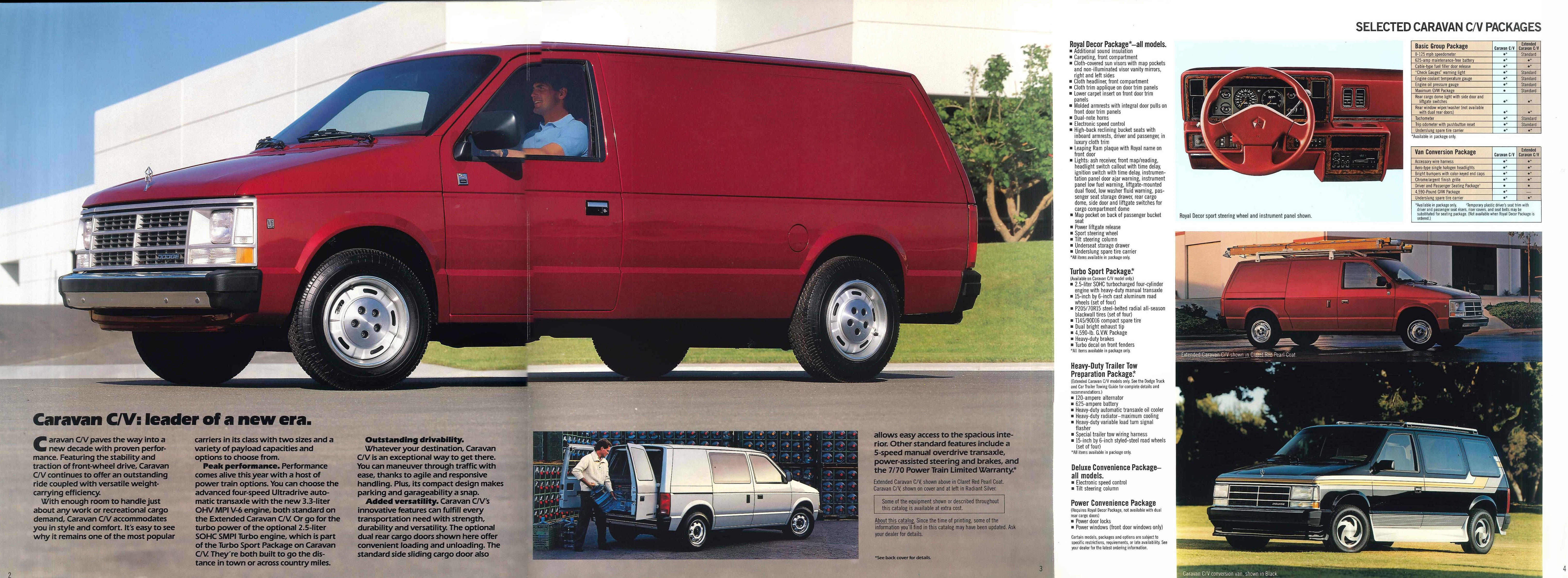 1990 Dodge Caravan C-V catalog-Side B