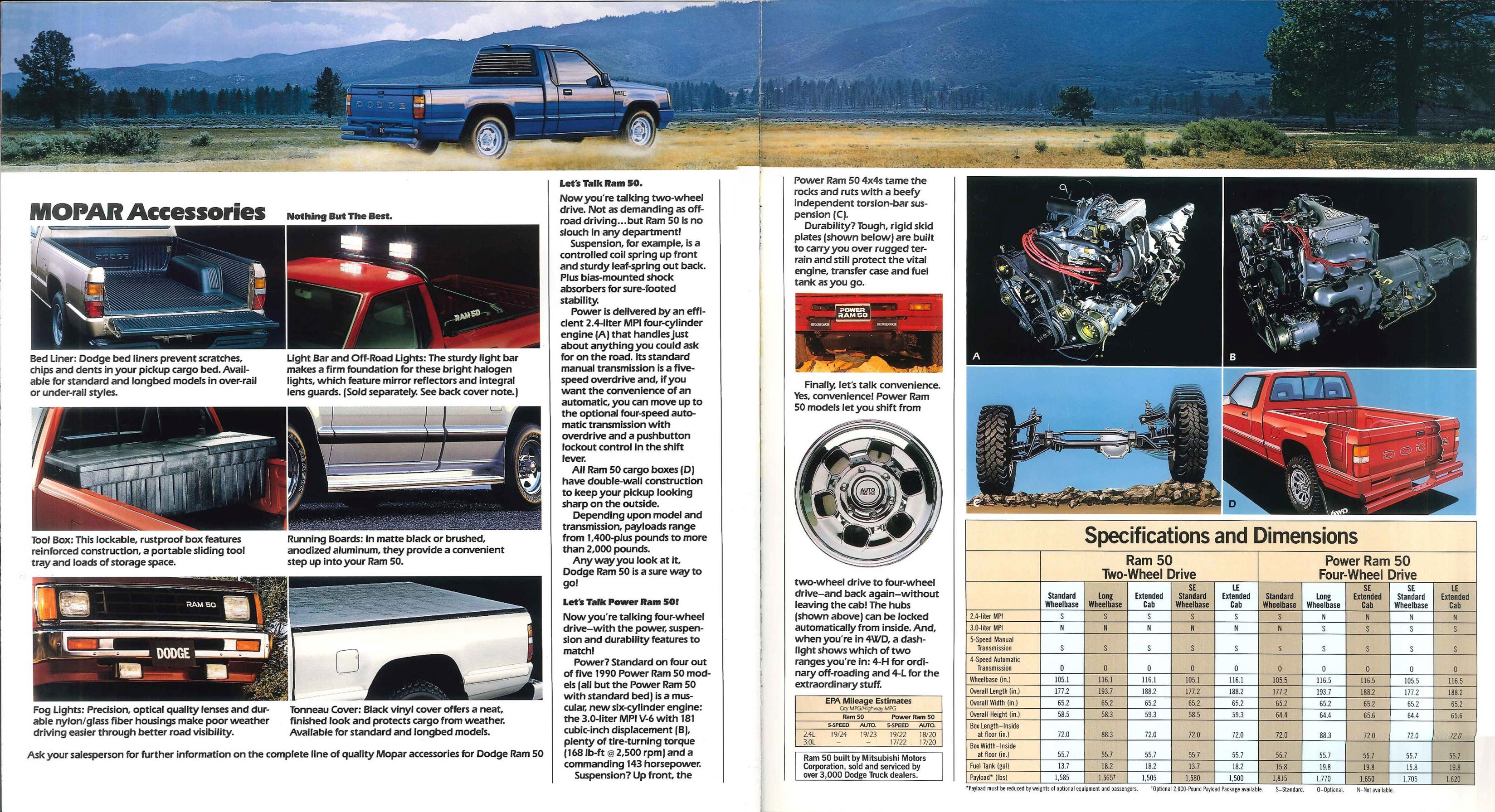 1990 Dodge Ram 50 catalog-10-11