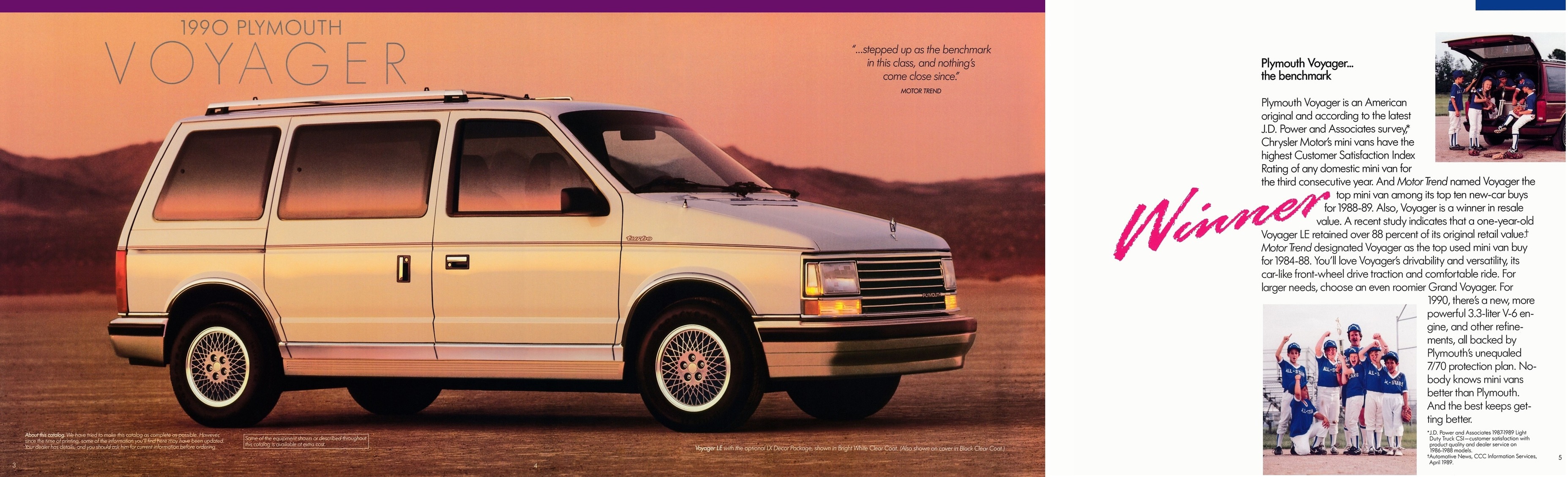 1990 Plymouth Voyager Brochure 03-04-05
