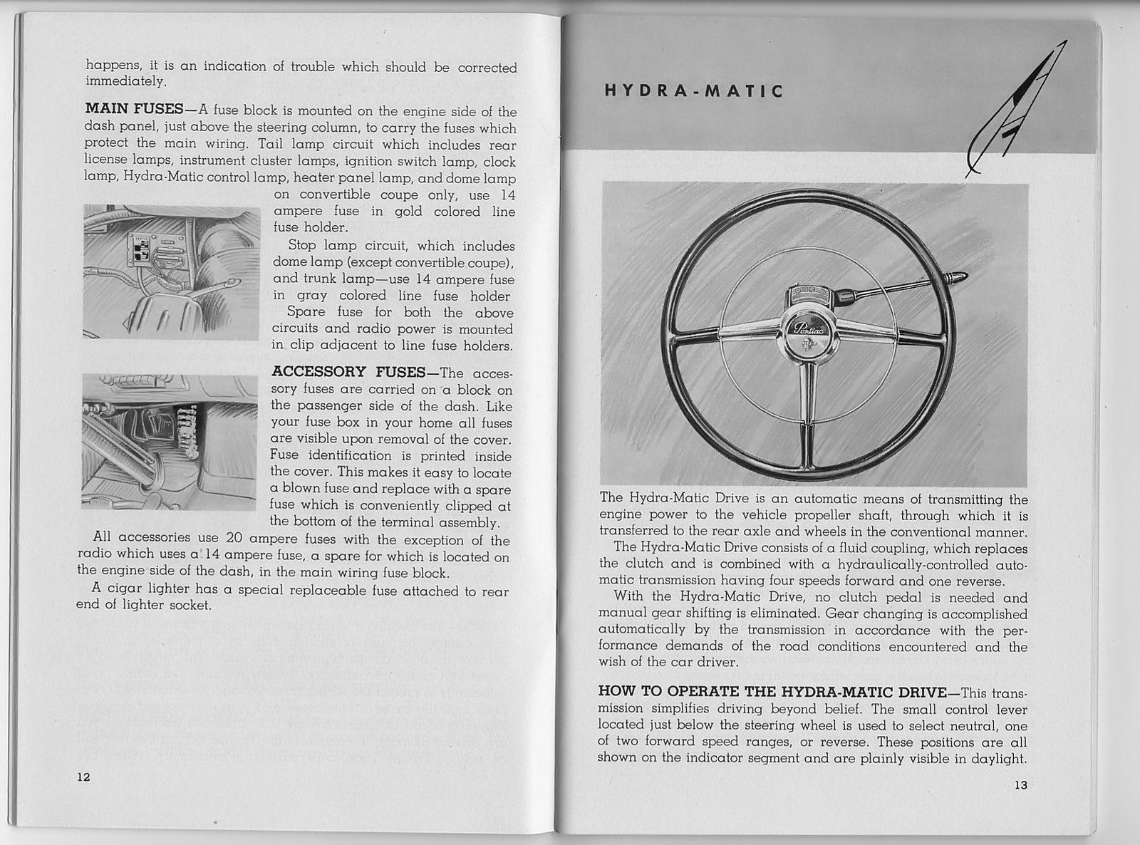 1950_Pontiac_owner_s_manual_-_Pg_12_-_13