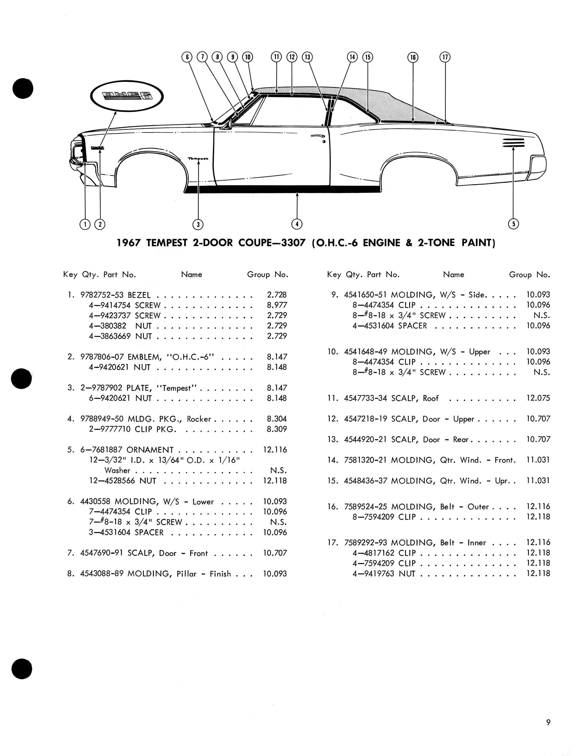 1967 Pontiac Molding and Clip Catalog-09