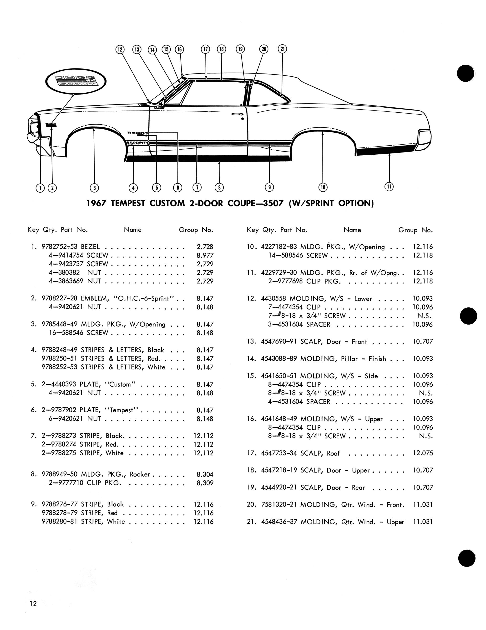 1967 Pontiac Molding and Clip Catalog-12