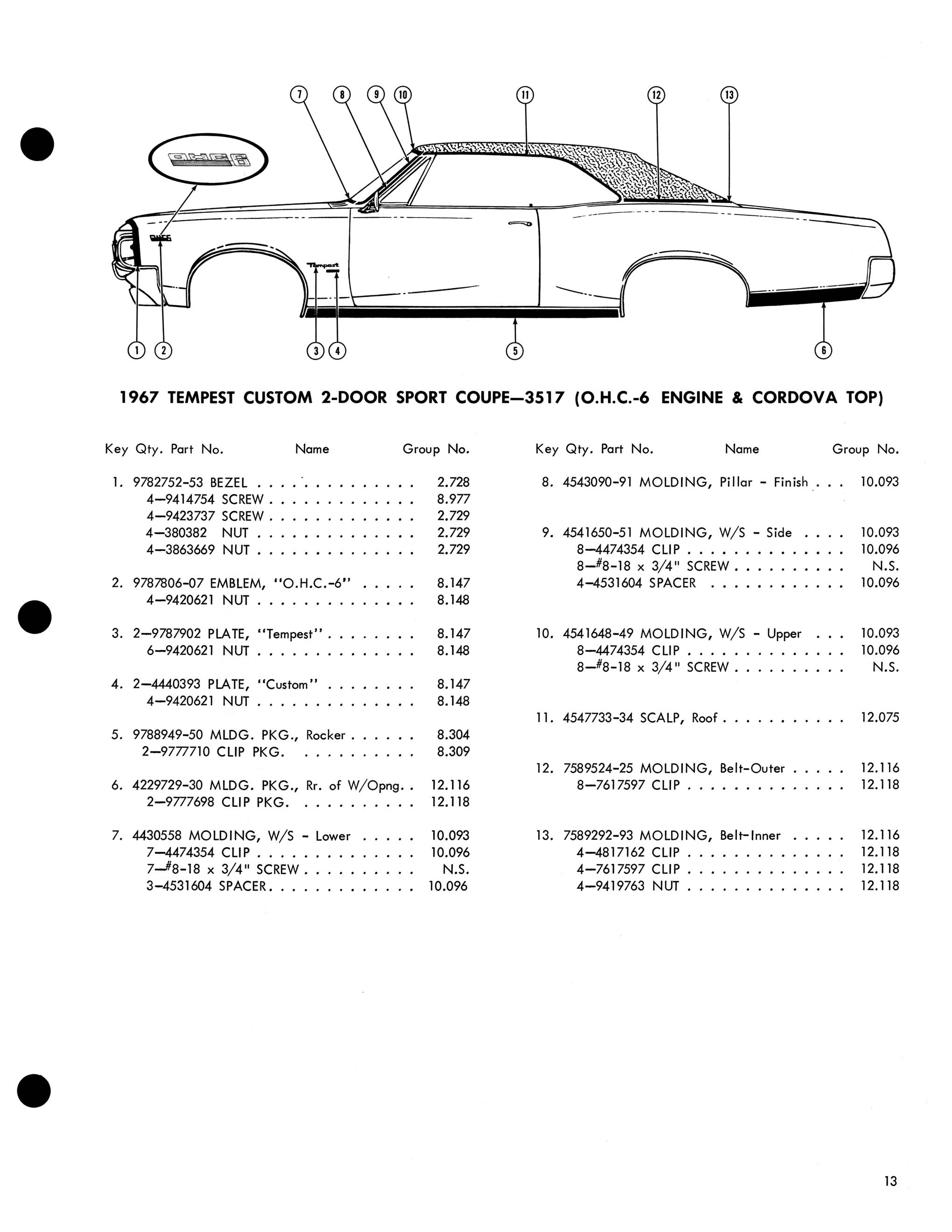 1967 Pontiac Molding and Clip Catalog-13