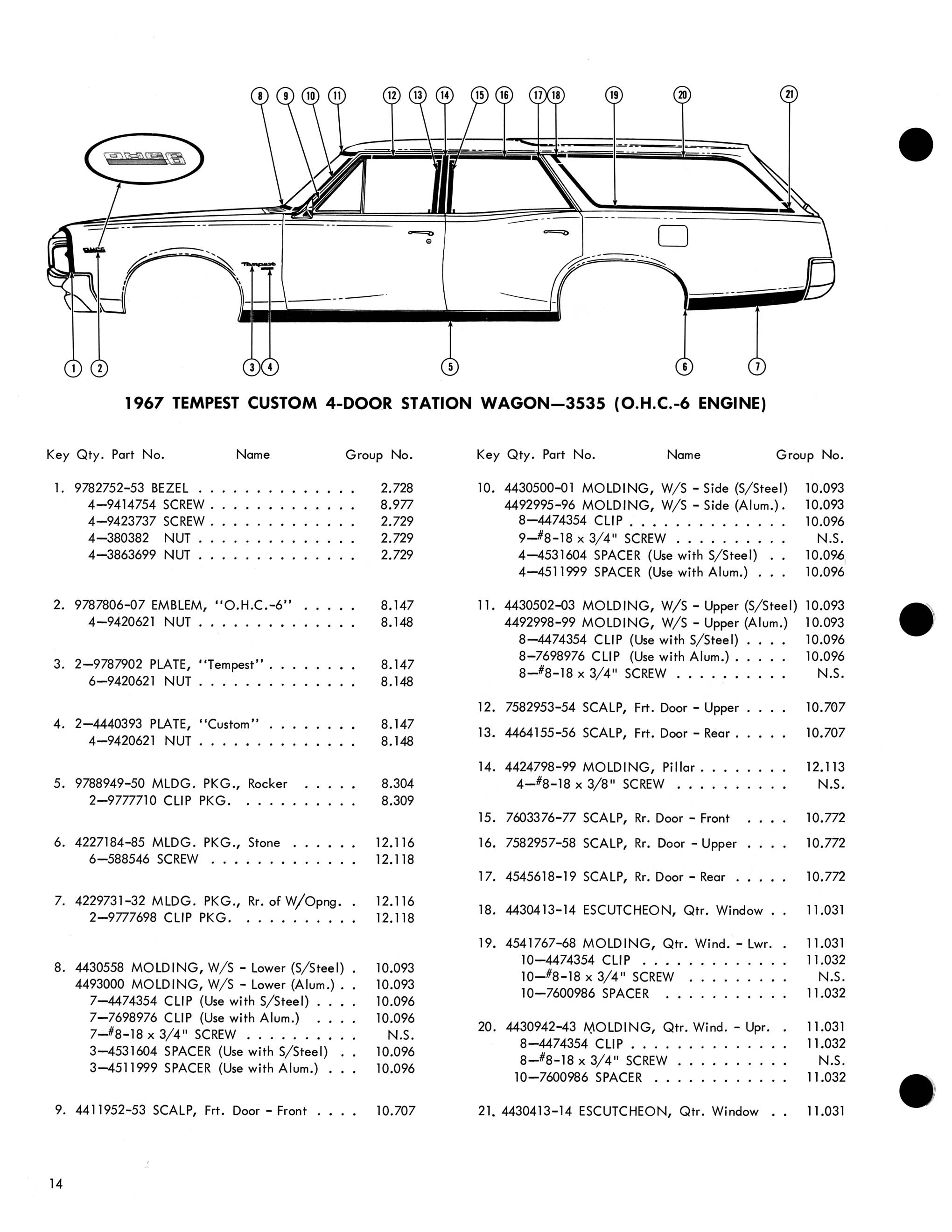 1967 Pontiac Molding and Clip Catalog-14