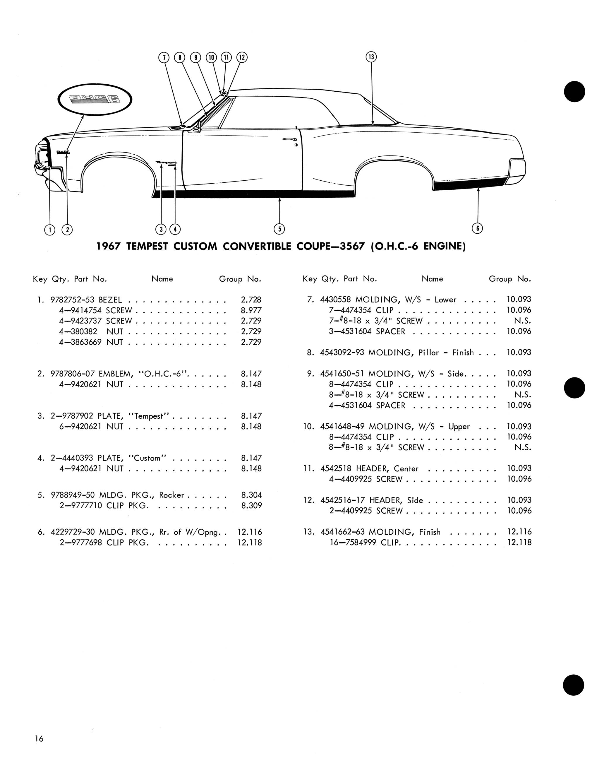 1967 Pontiac Molding and Clip Catalog-16