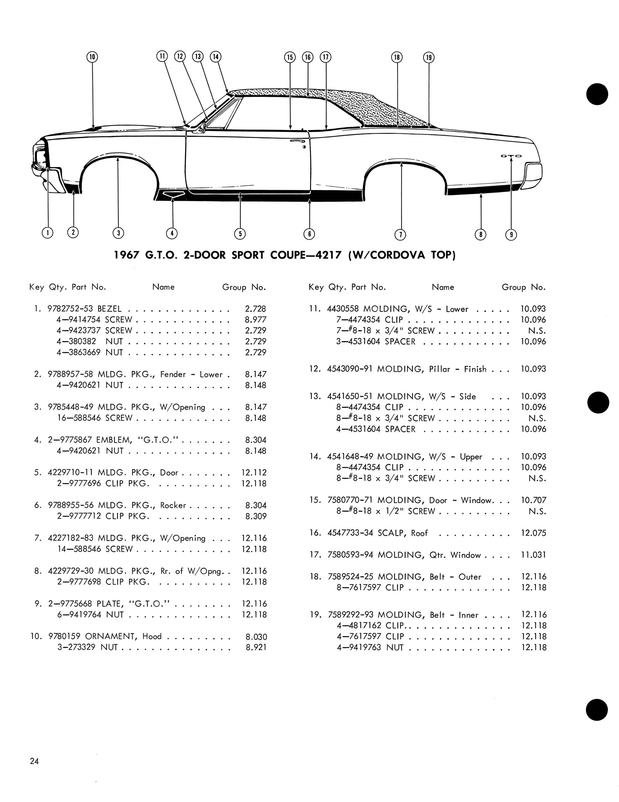 1967 Pontiac Molding and Clip Catalog-24