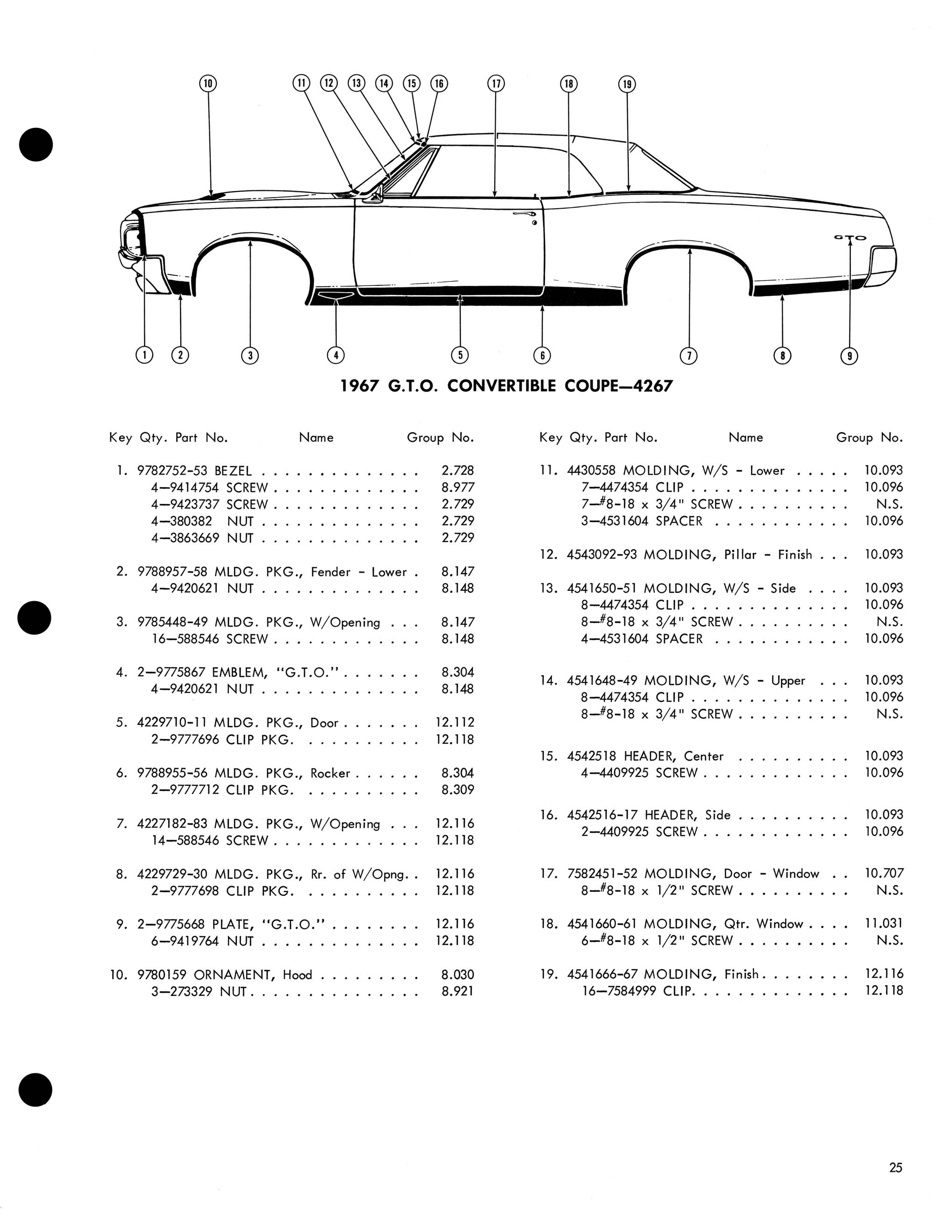 1967 Pontiac Molding and Clip Catalog-25