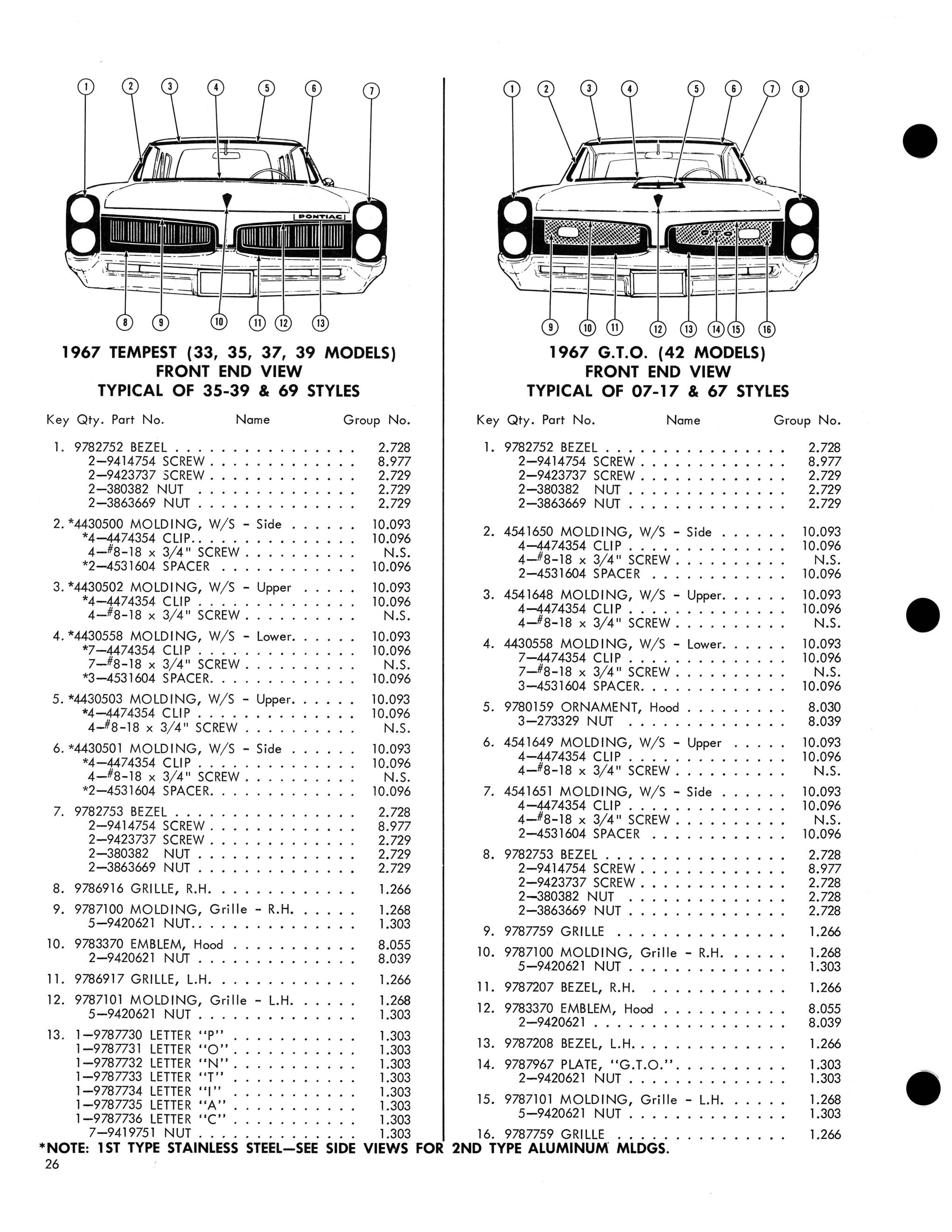1967 Pontiac Molding and Clip Catalog-26