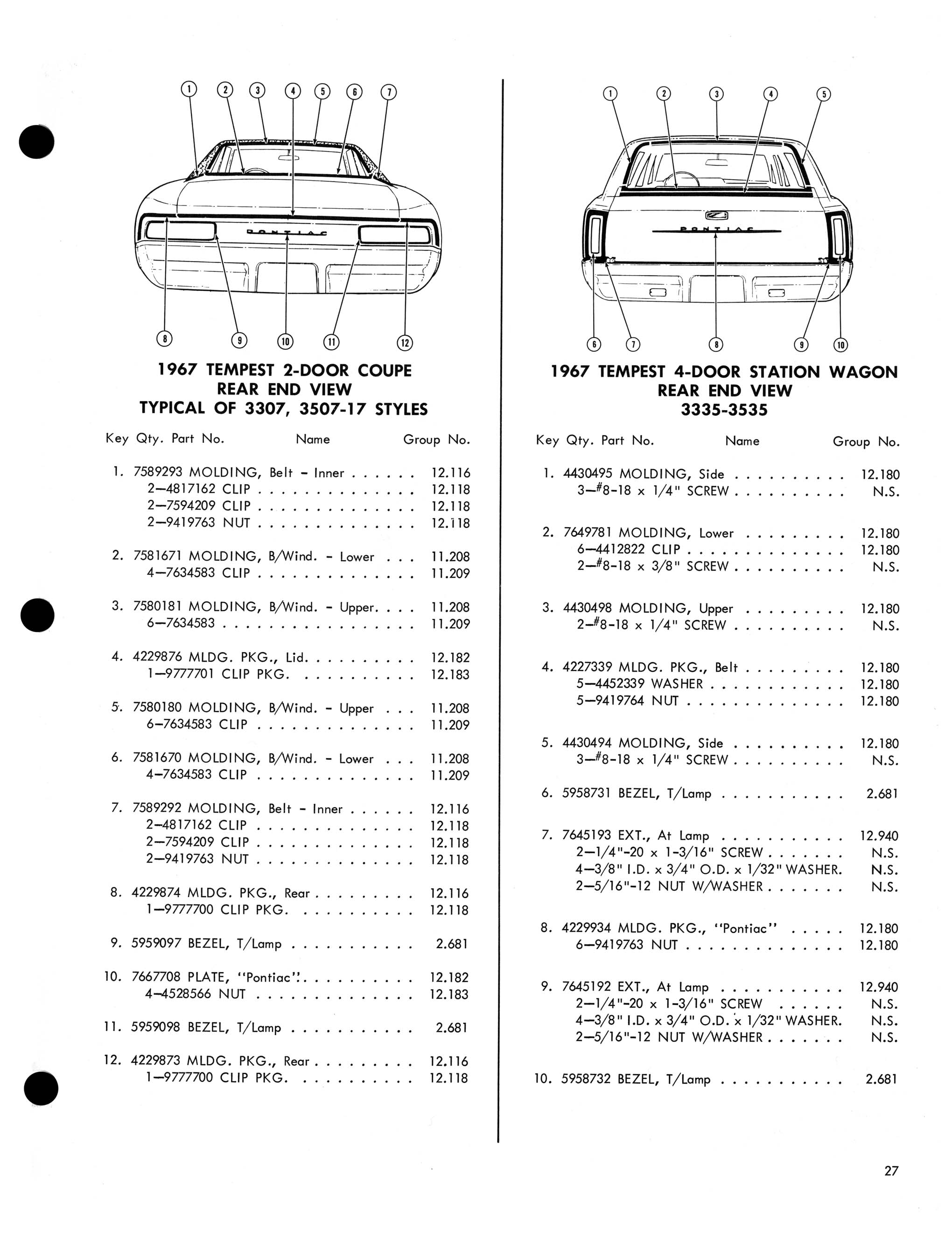 1967 Pontiac Molding and Clip Catalog-27