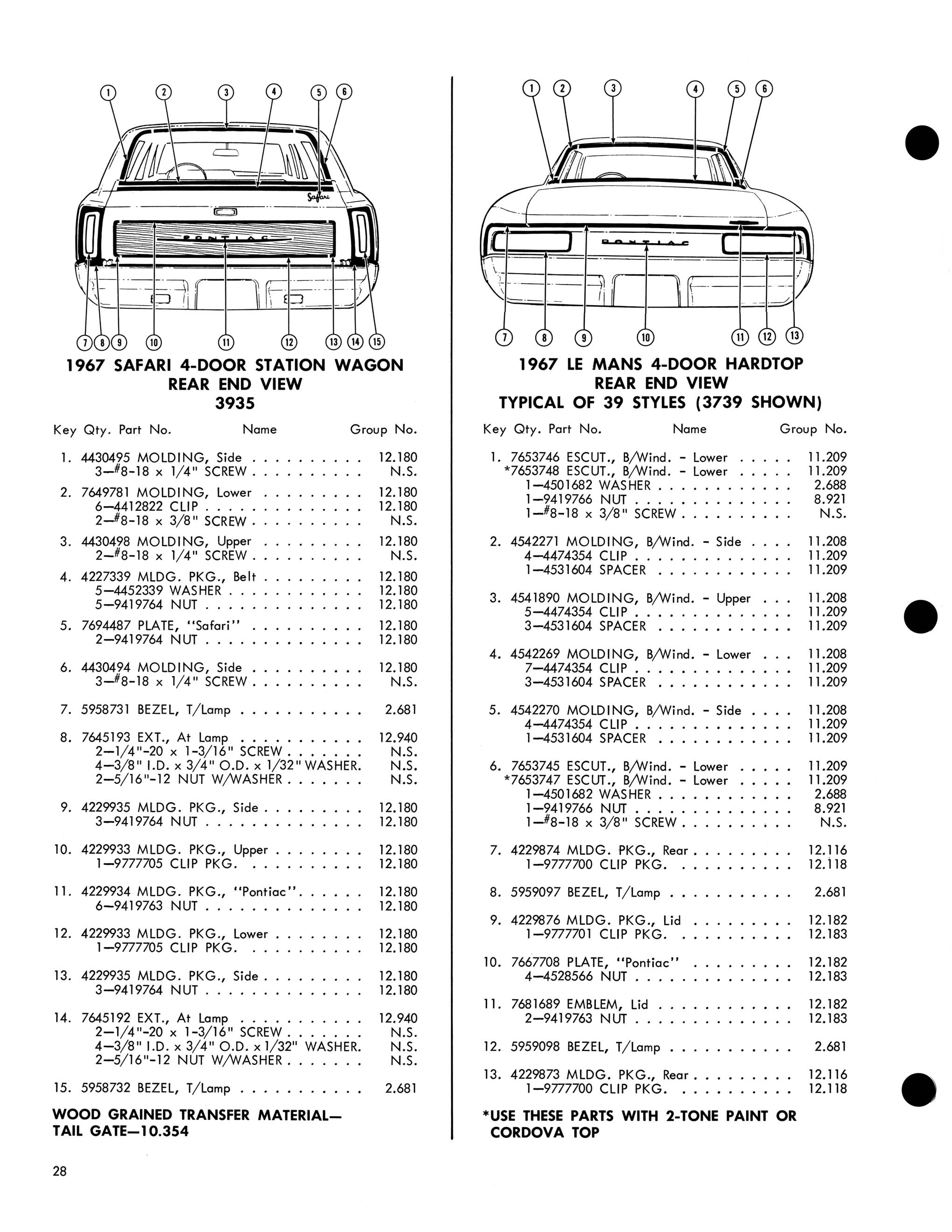 1967 Pontiac Molding and Clip Catalog-28
