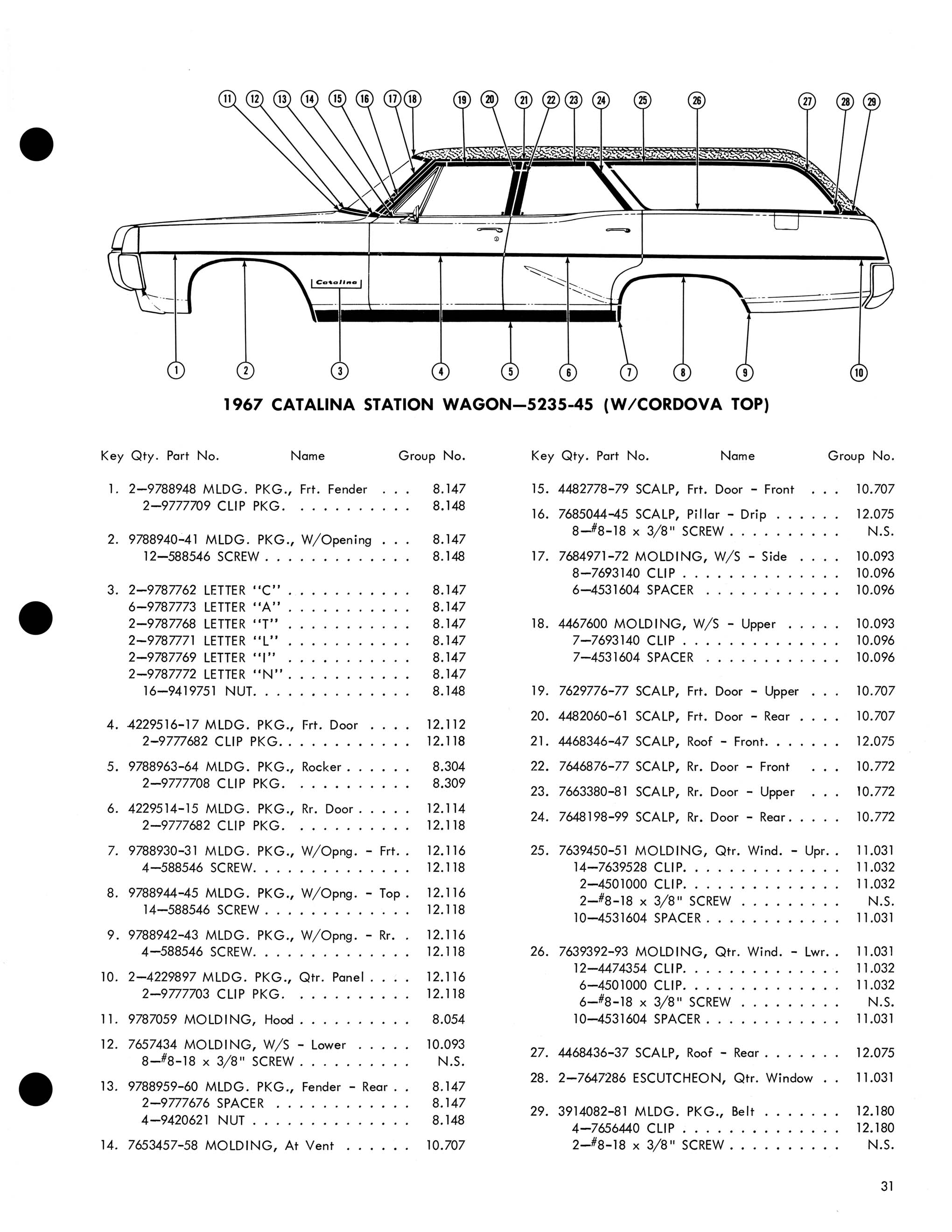 1967 Pontiac Molding and Clip Catalog-31