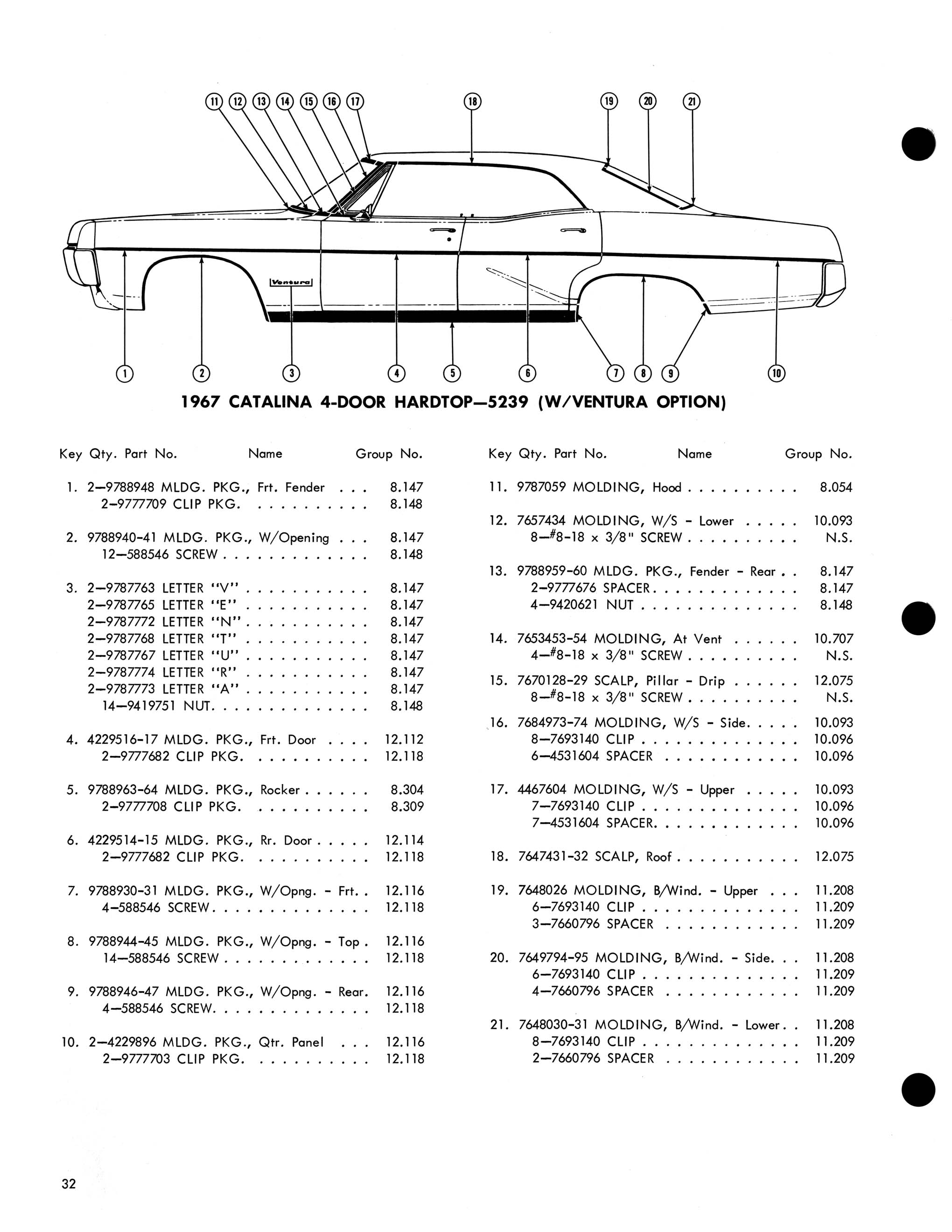 1967 Pontiac Molding and Clip Catalog-32