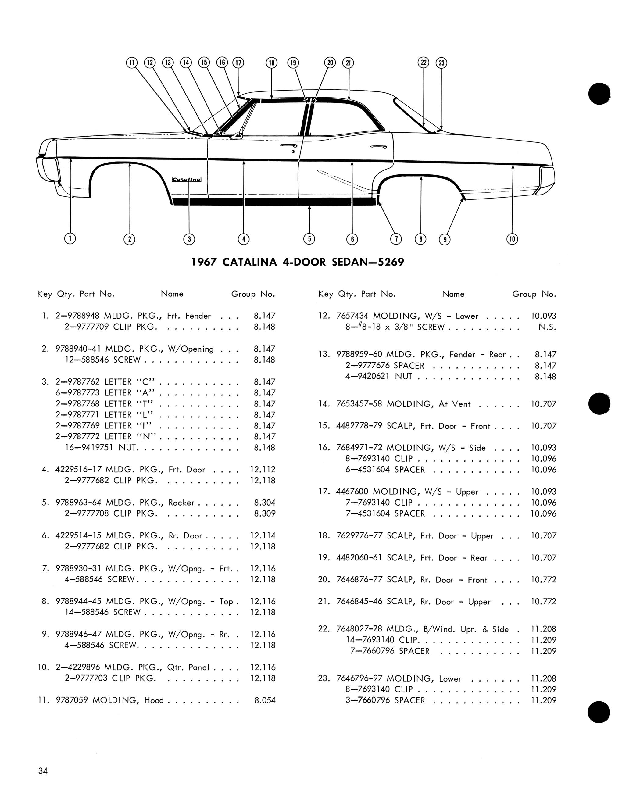 1967 Pontiac Molding and Clip Catalog-34