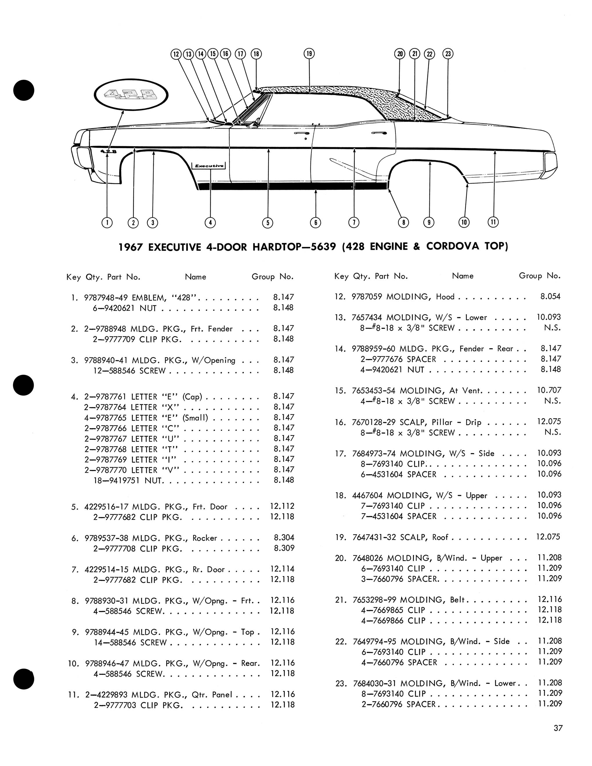 1967 Pontiac Molding and Clip Catalog-37