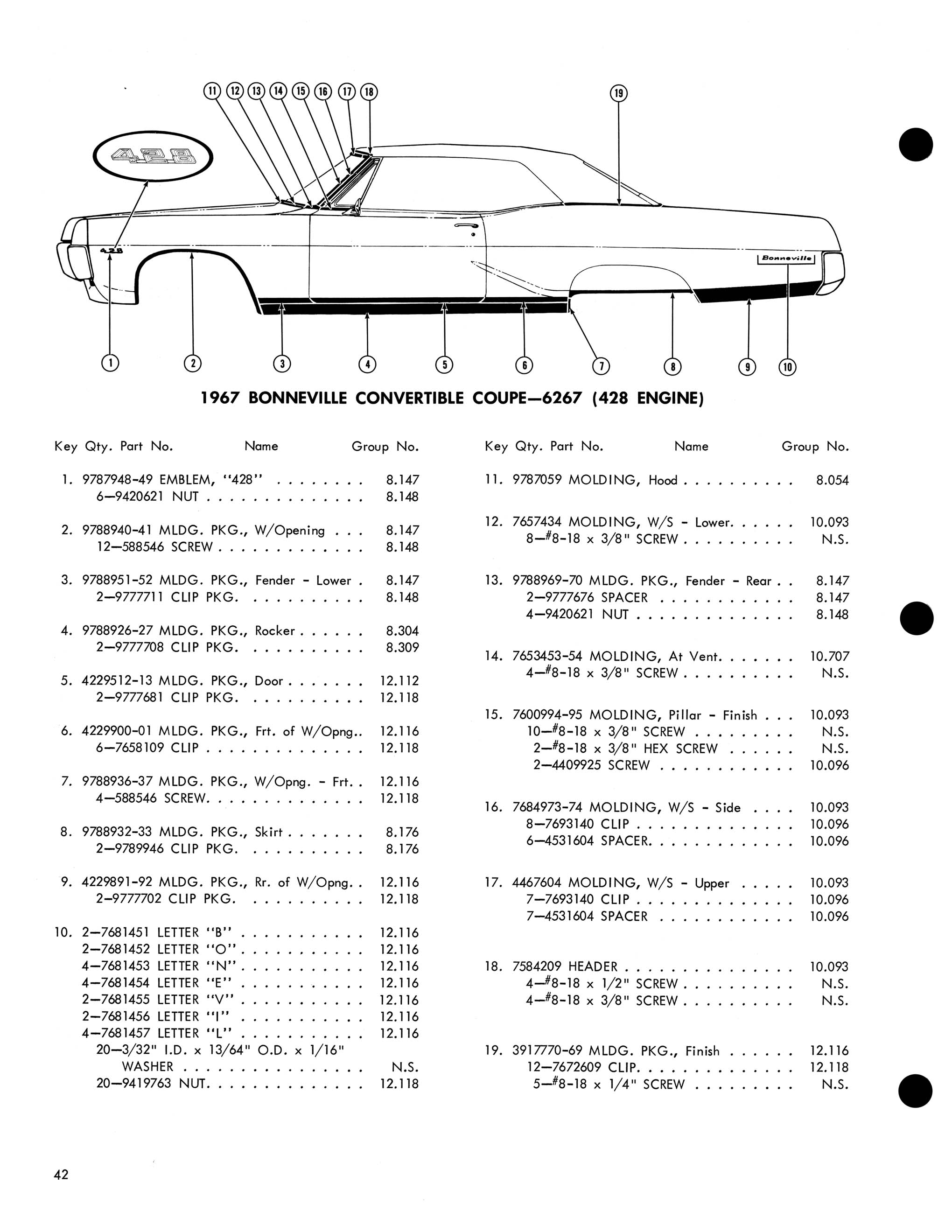 1967 Pontiac Molding and Clip Catalog-42