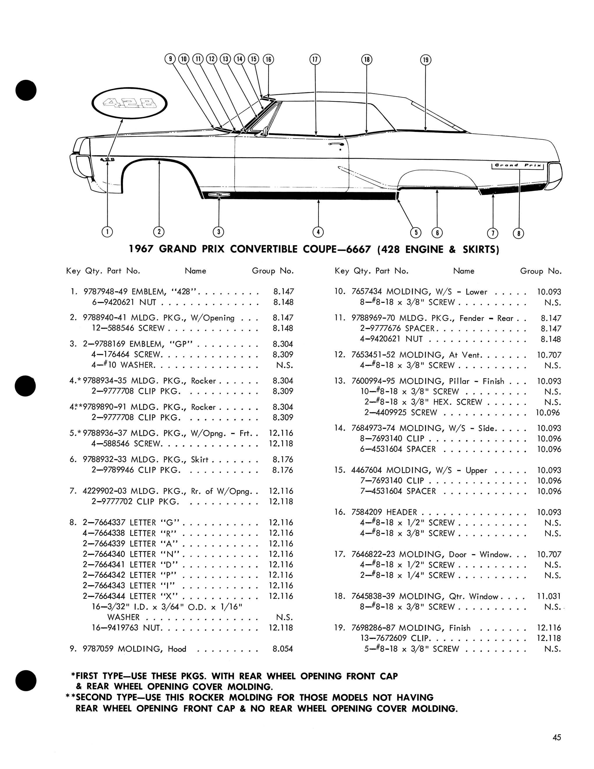 1967 Pontiac Molding and Clip Catalog-45