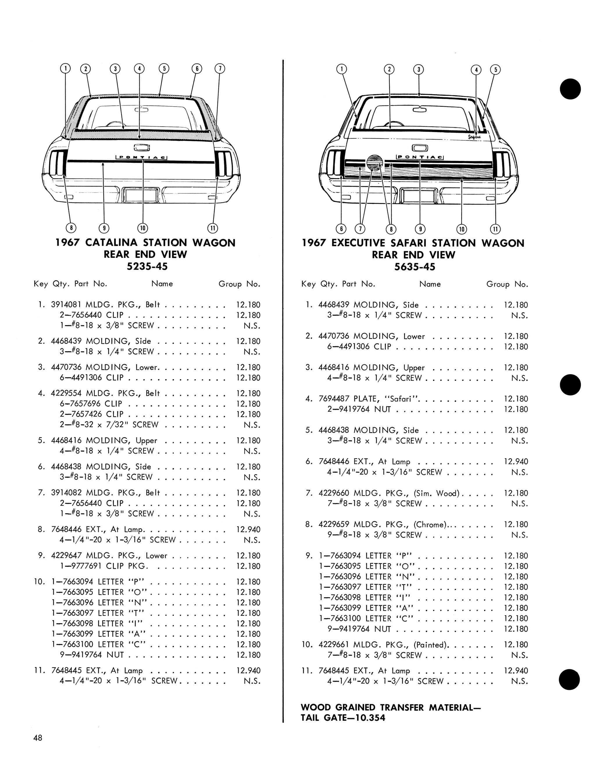 1967 Pontiac Molding and Clip Catalog-48
