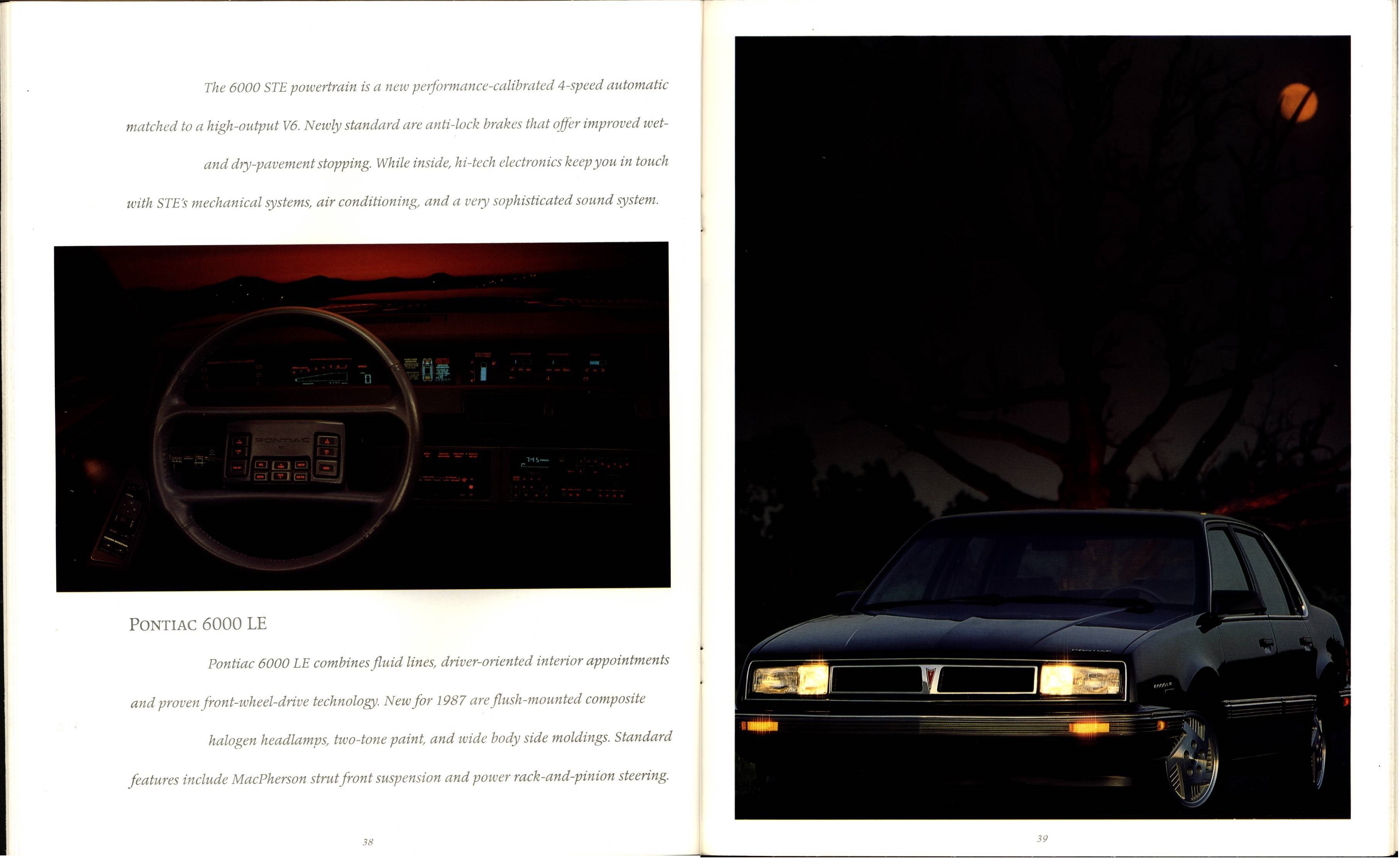 1987 Pontiac Full Line Prestige Brochure 38-39