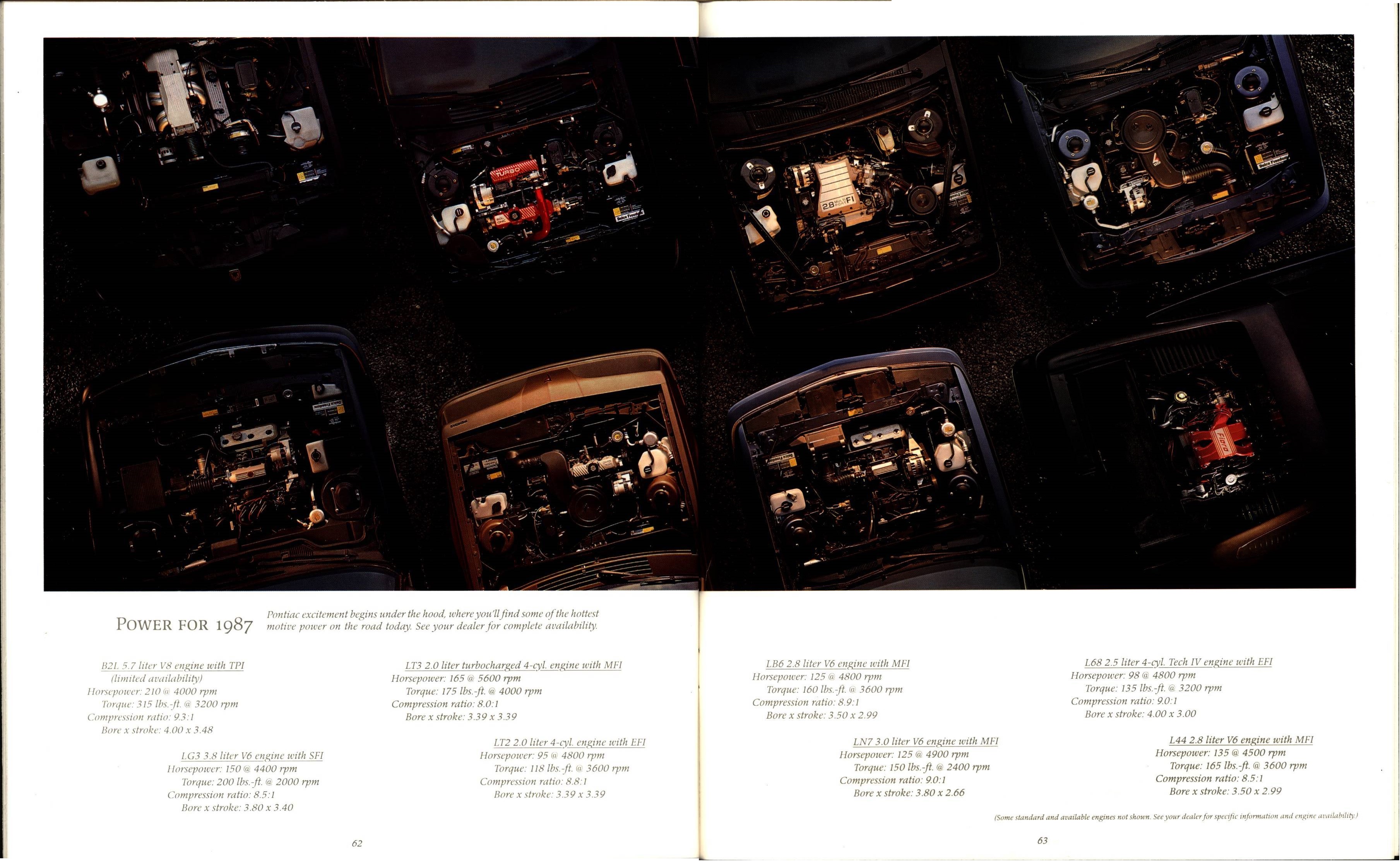 1987 Pontiac Full Line Prestige Brochure 62-63
