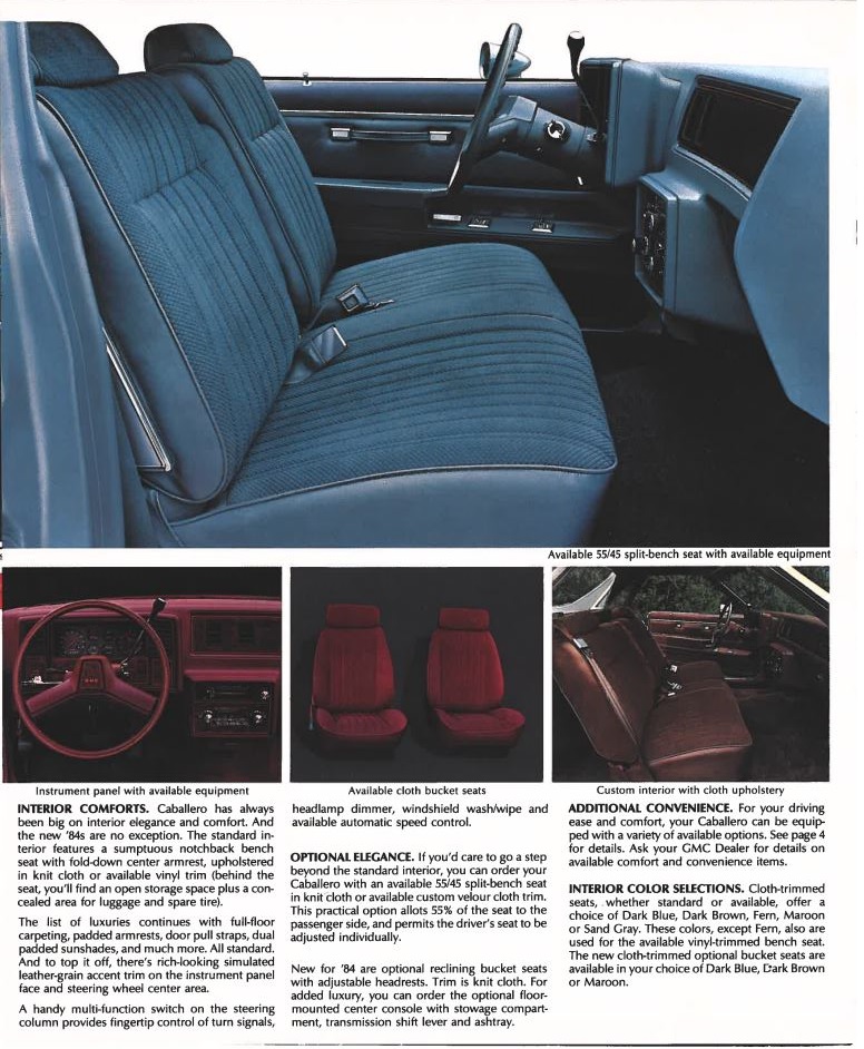 1984 GMC Caballero Brochure 05