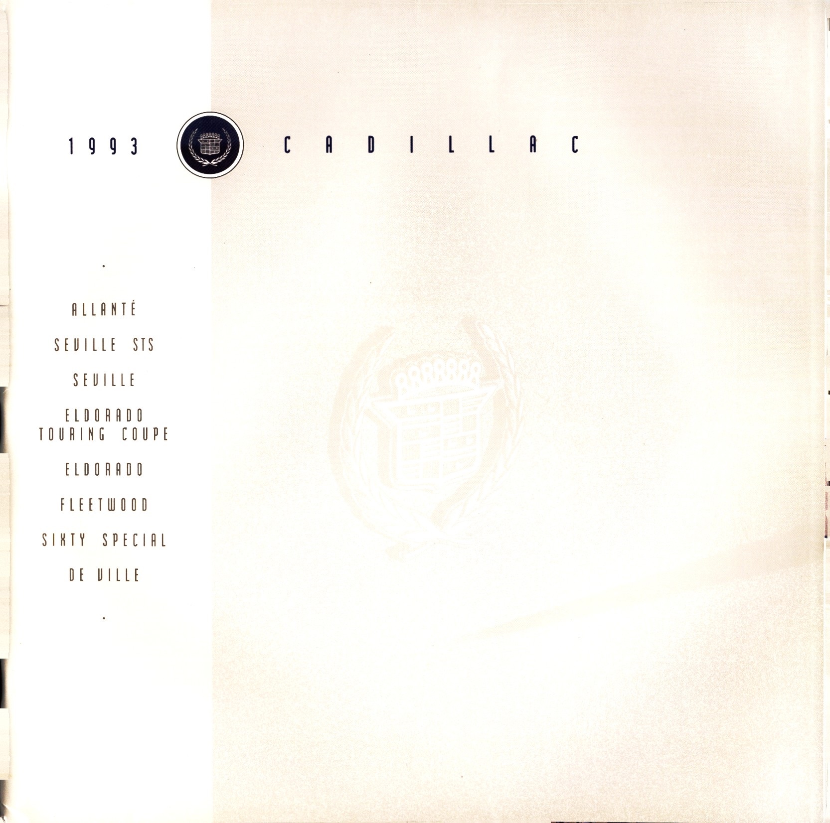1993 Cadillac Full Line Prestige Brochure 00