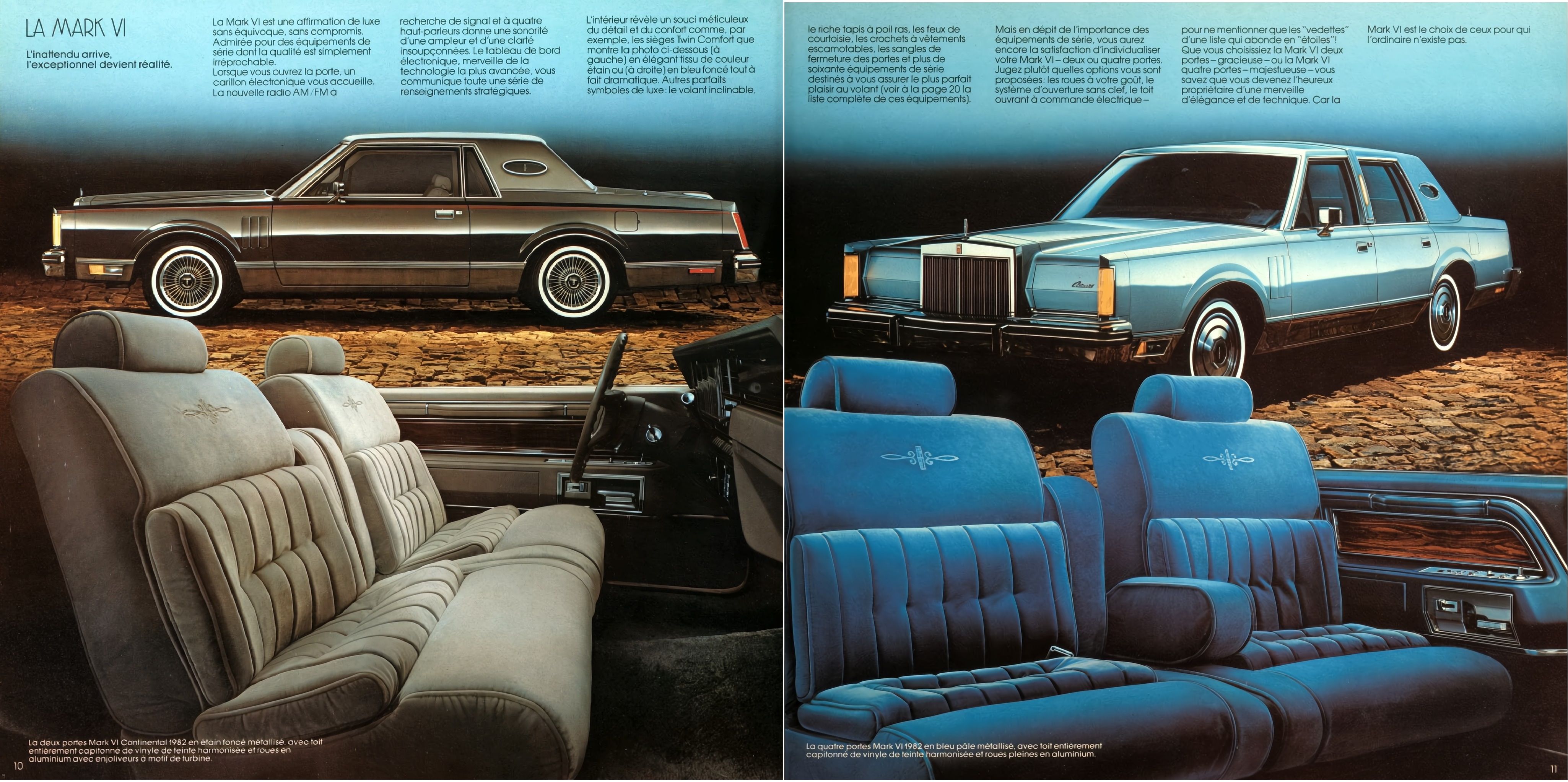 1982 Lincoln & Mark VI Brochure (Cdn-Fr) 10-11