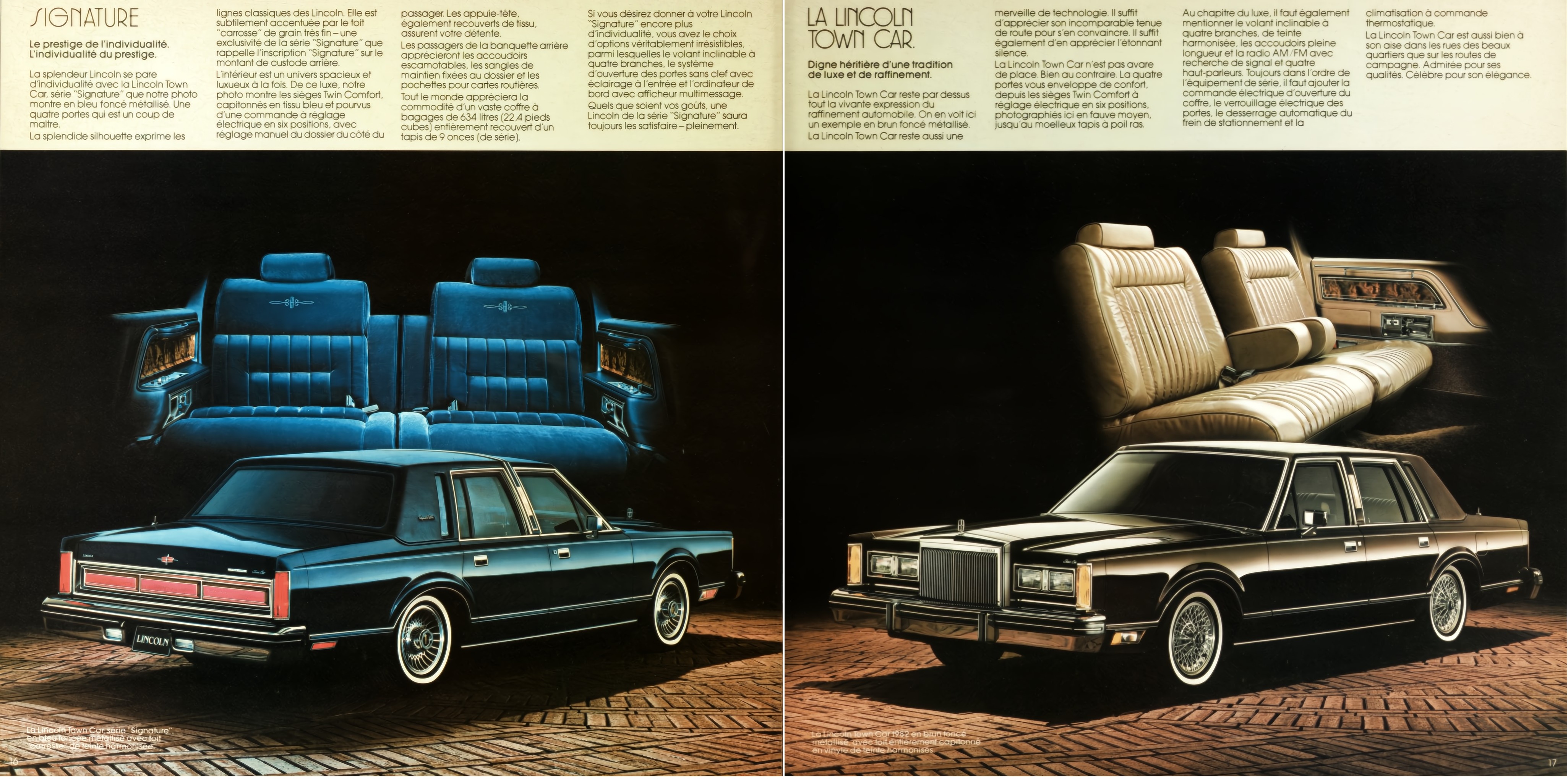 1982 Lincoln & Mark VI Brochure (Cdn-Fr) 16-17
