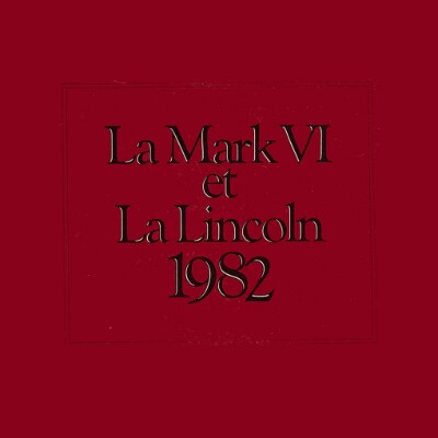 1982 Lincoln & Mark VI - Canada French 1982 Lincoln & Mark VI - Canada French
