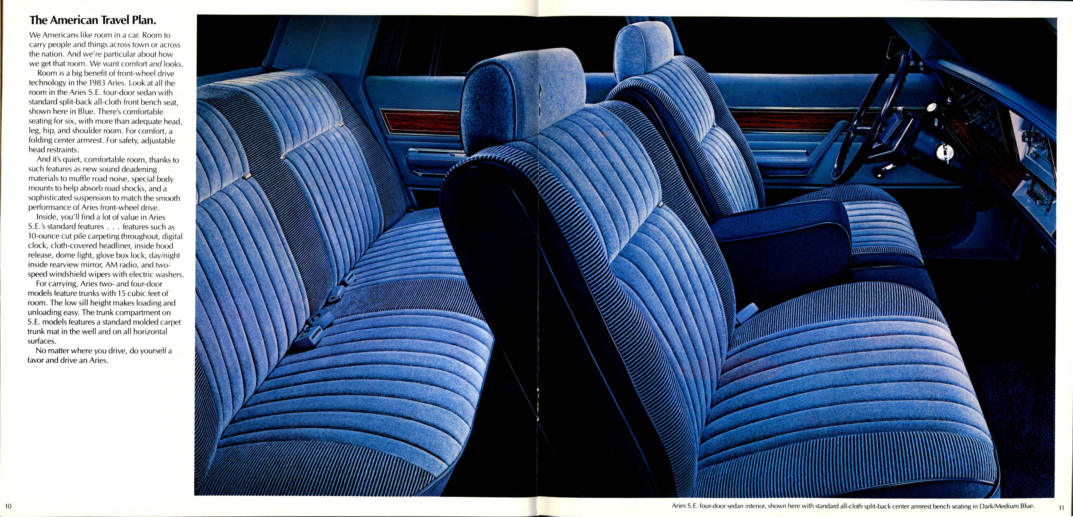 1983 Dodge Aries Brochure 10-11