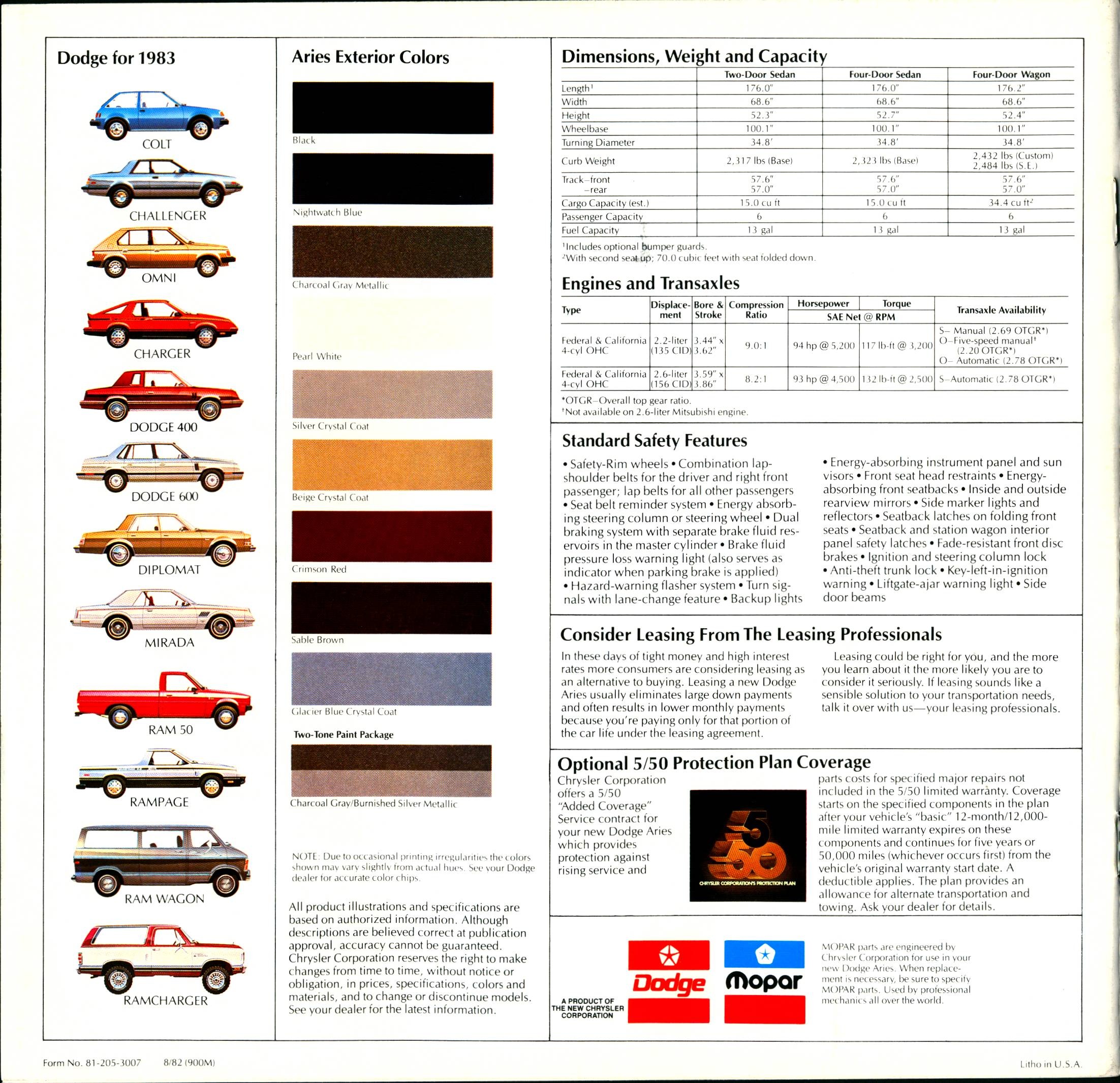 1983 Dodge Aries Brochure 18