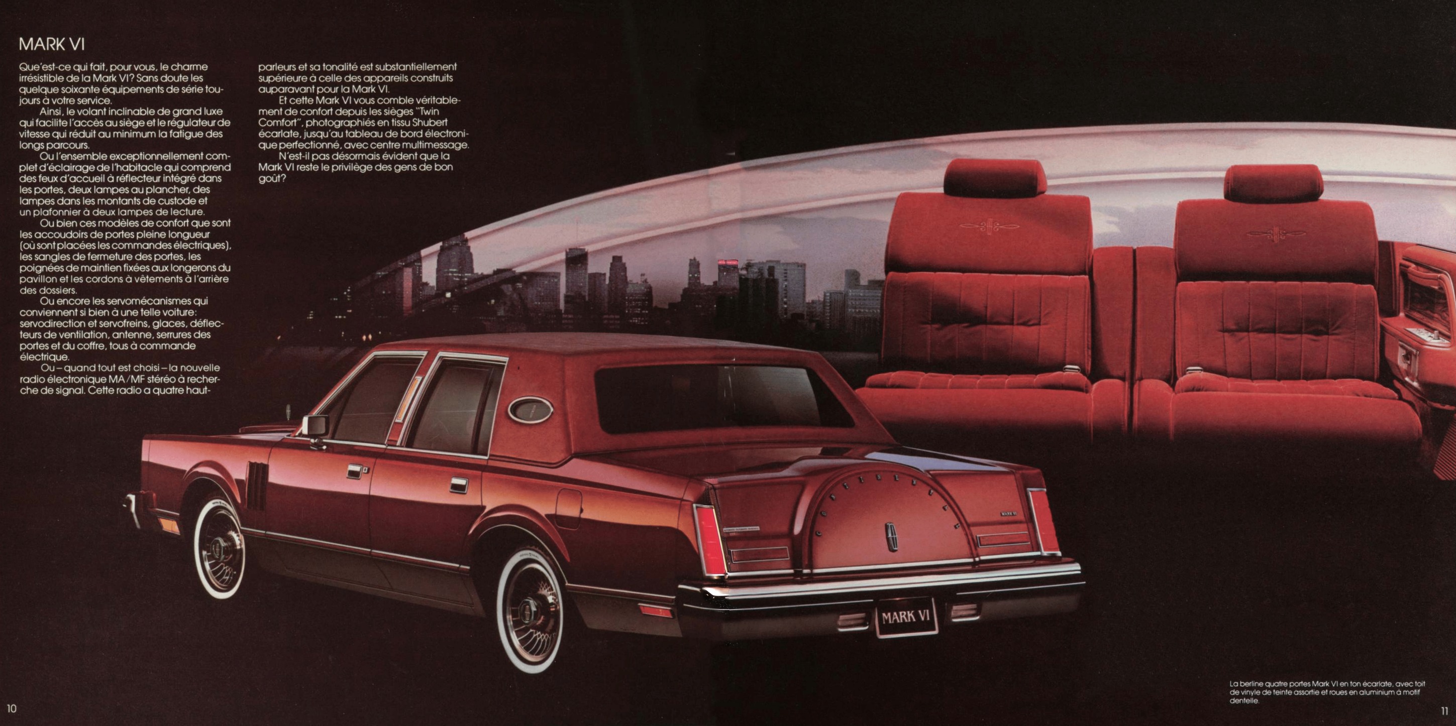 1983 Lincoln & Mark VI Brochure (Cdn-Fr) 10-11