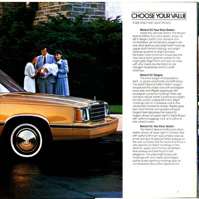 1983 Plymouth Reliant Brochure 03-04-05