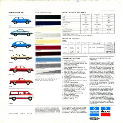 1983 Plymouth Reliant Brochure 18