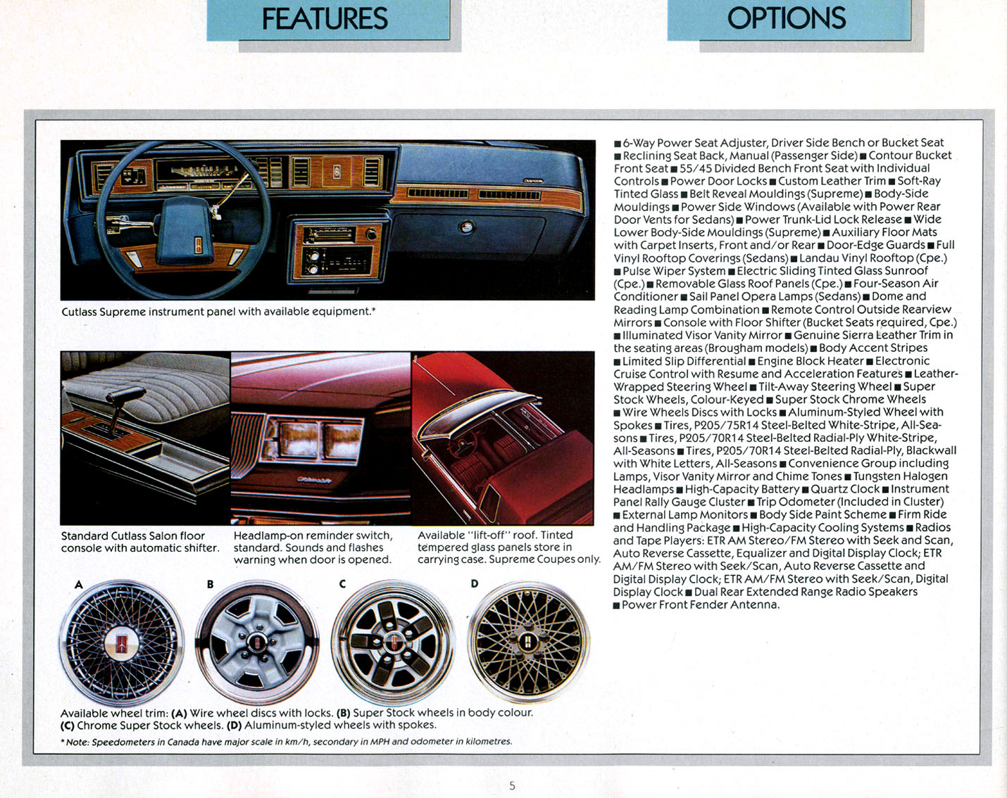 1986 Oldsmobile Cutlass Supreme Brochure (Cdn) 05