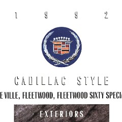 1992 Cadillac DeVille & Fleetwood Colors 1992 Cadillac DeVille & Fleetwood Colors