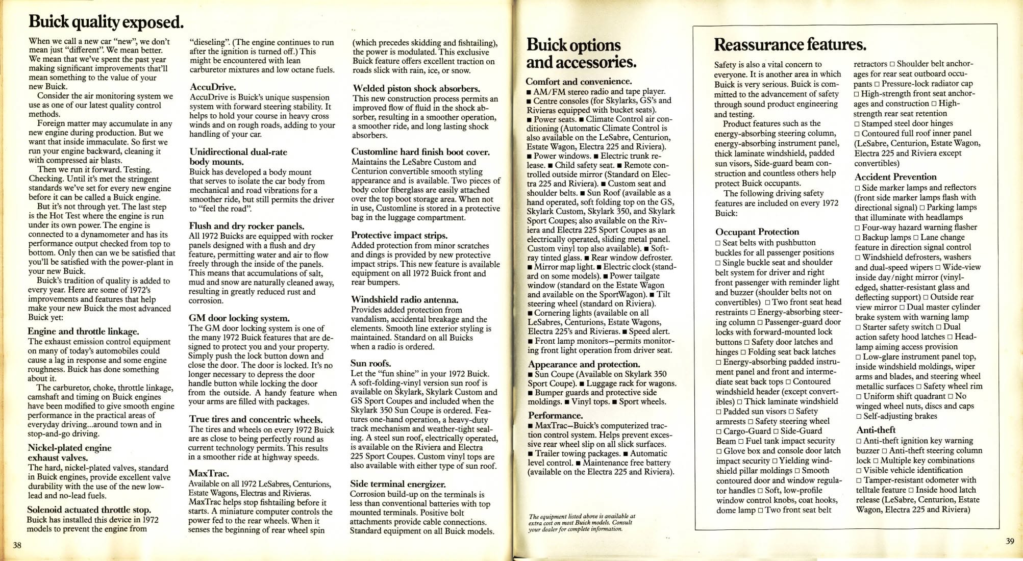 1972 Buick Full LIne Brochure (Cdn-Rev) 38-39