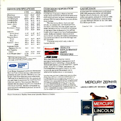 1981 Mercury Zephyr Brochure 16