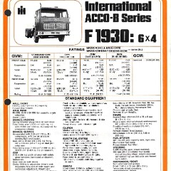 1978 International ACCO-B Specs - Australia