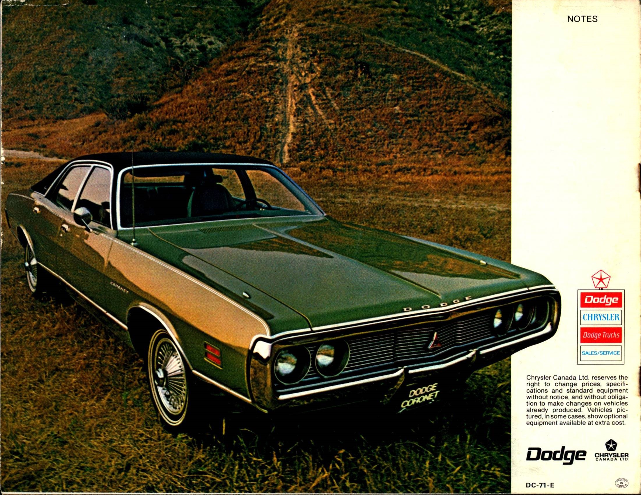 1971 Dodge Charger & Coronet Brochure (Cdn) 16