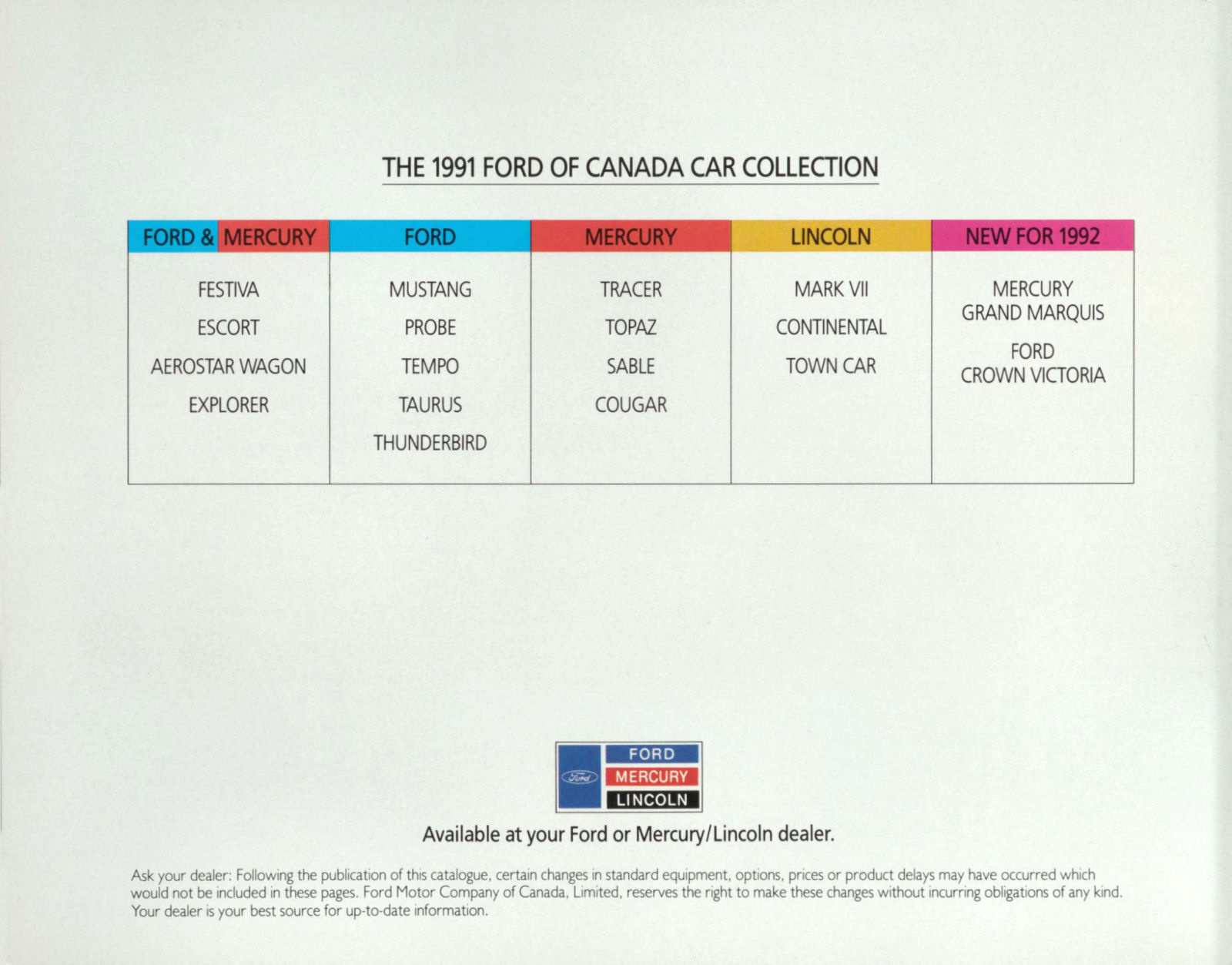1991 Ford Collection (Cdn)-02