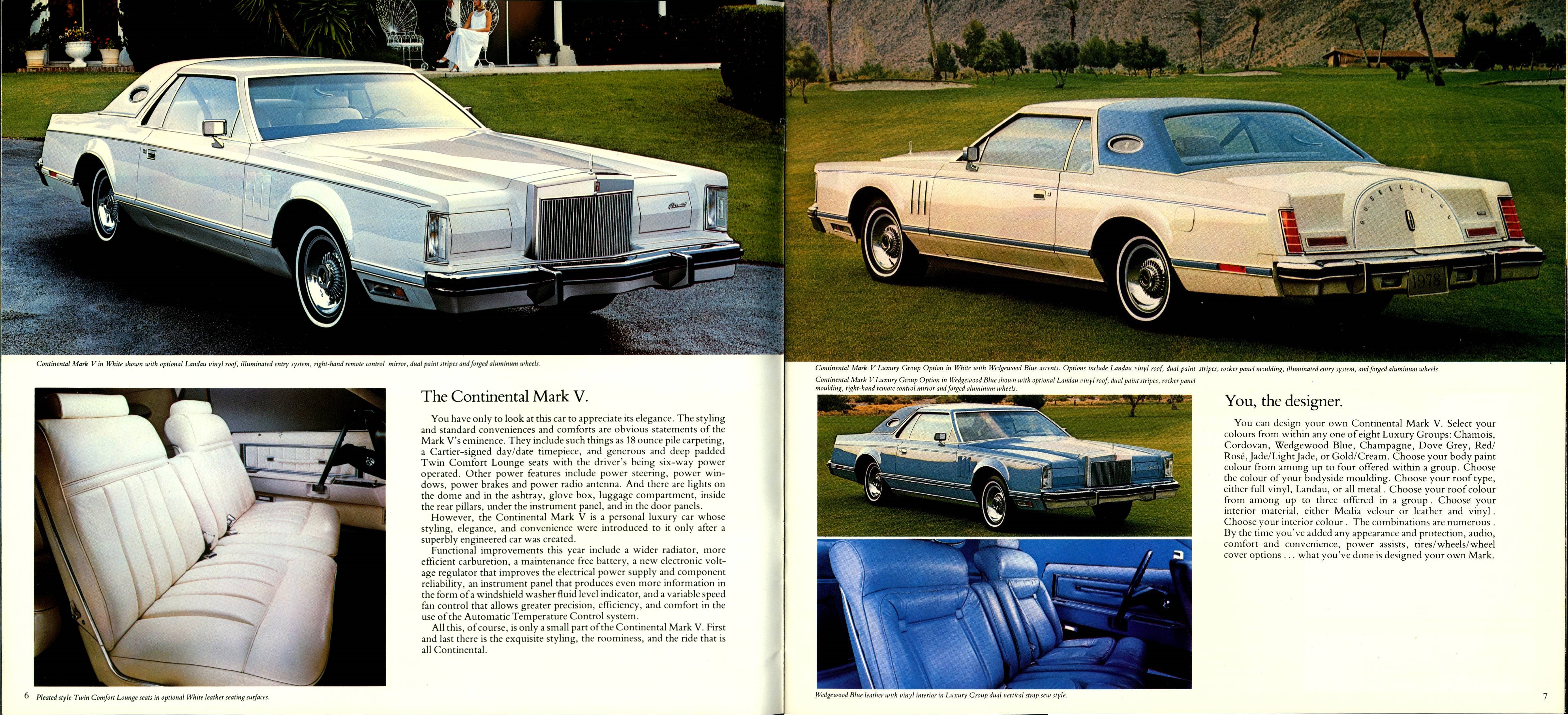 1978 Lincoln Continental & Mark V  Brochure (Cdn) 06-07