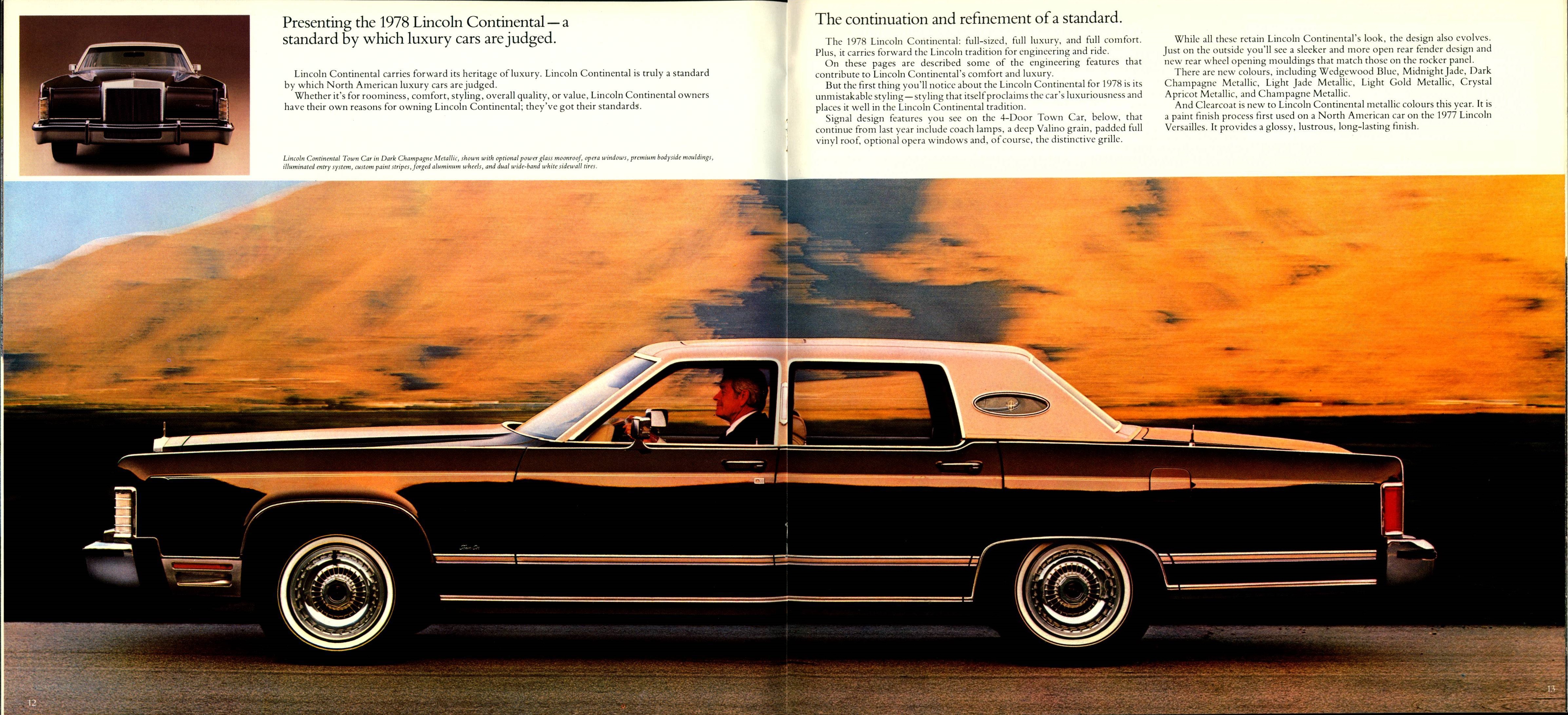 1978 Lincoln Continental & Mark V  Brochure (Cdn) 12-13