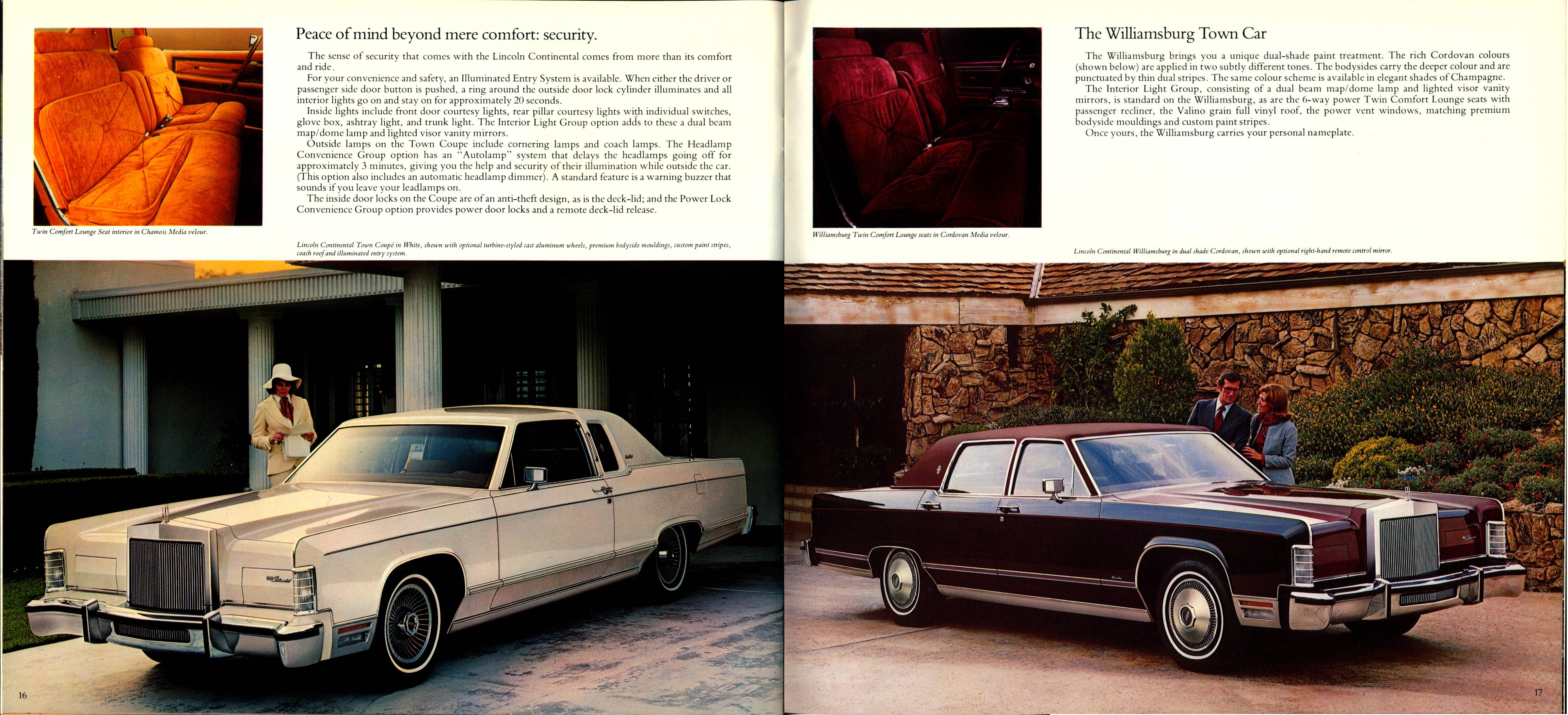 1978 Lincoln Continental & Mark V Brochure (Cdn) 16-17